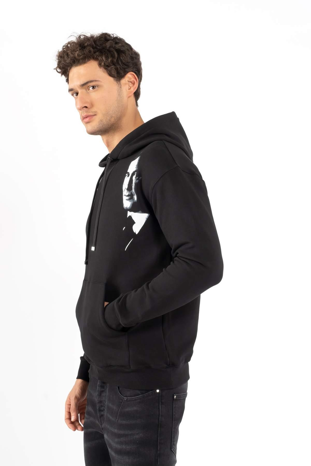 LimitatoKapüşonlu Siyah Sweatshirt