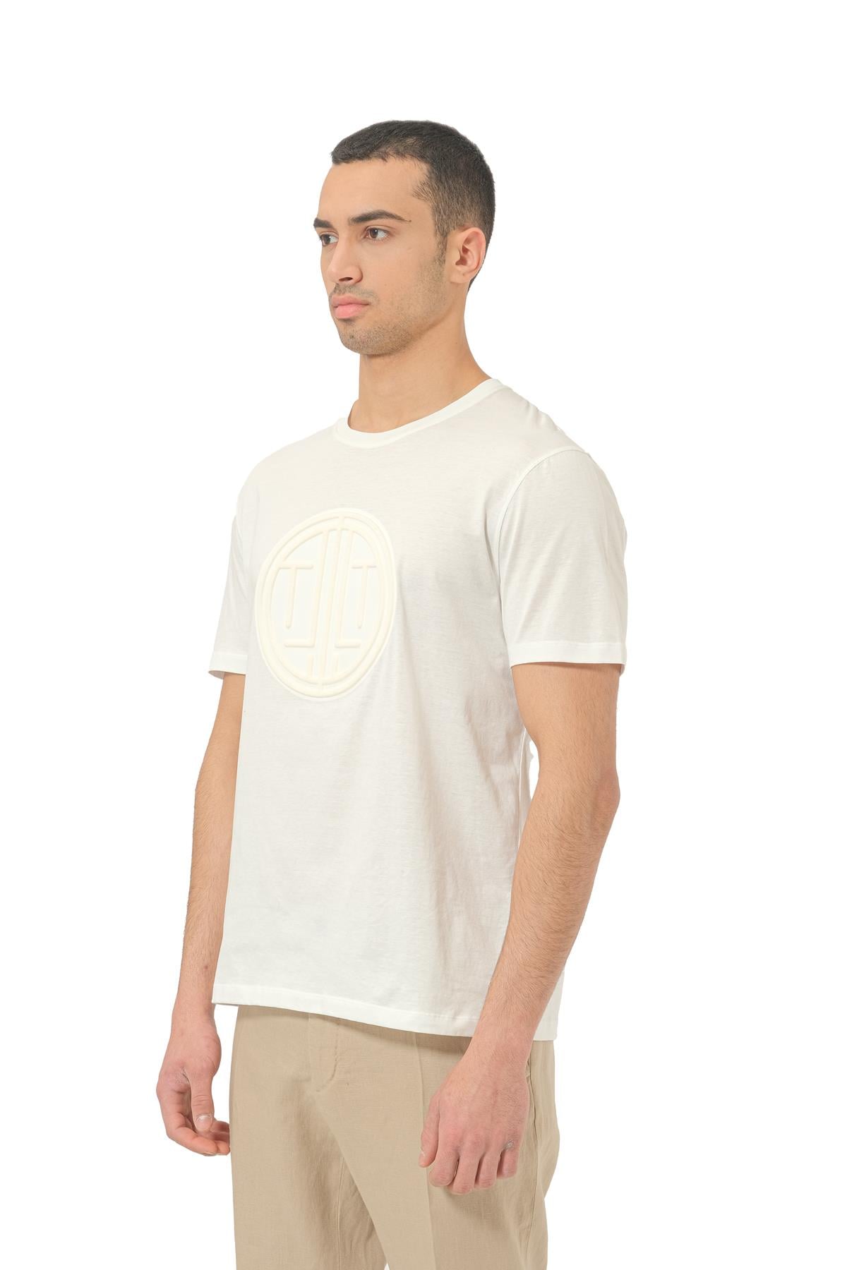 LimitatoLogo Detay Beyaz T-shirt