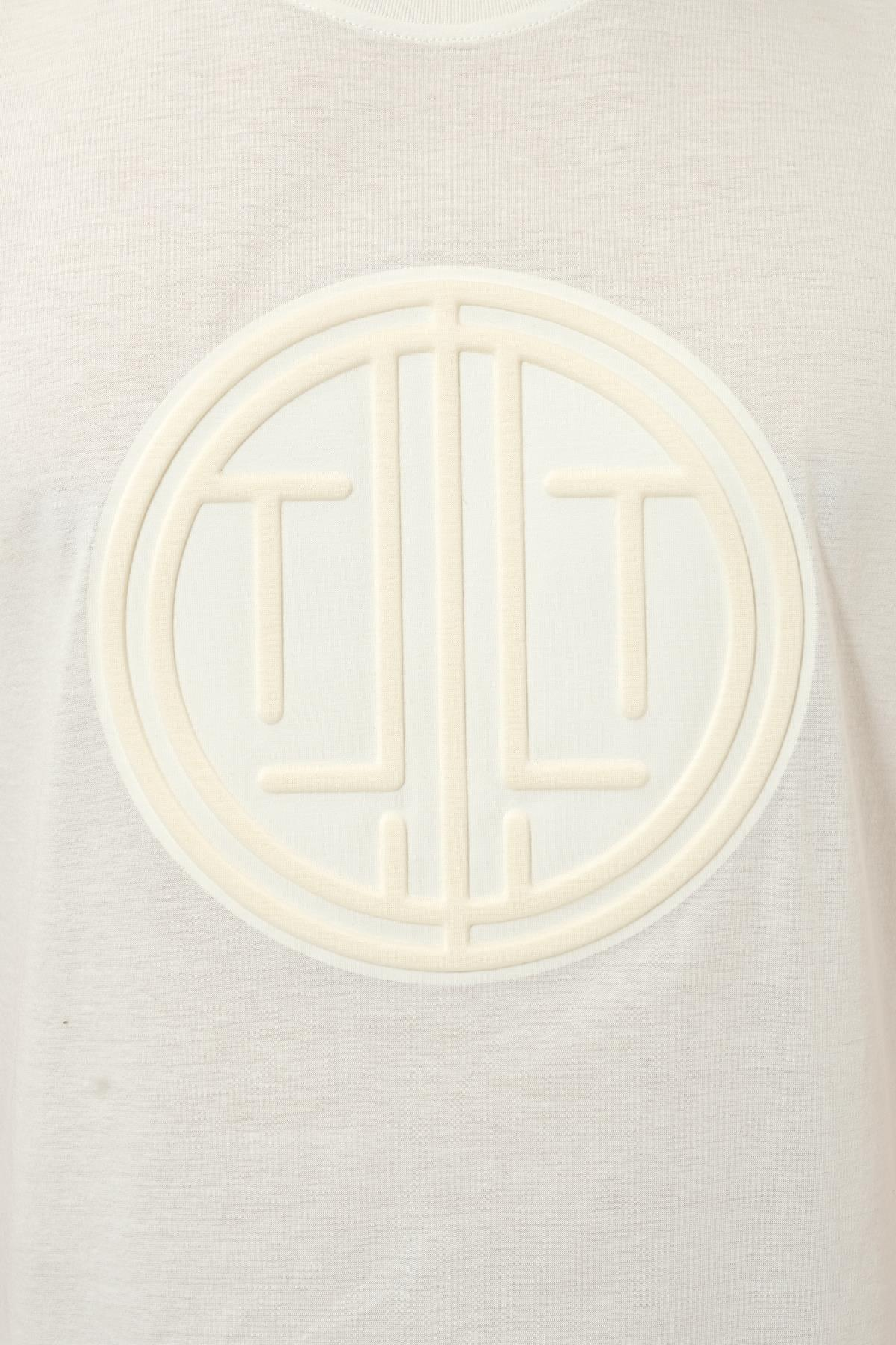 LimitatoLogo Detay Beyaz T-shirt