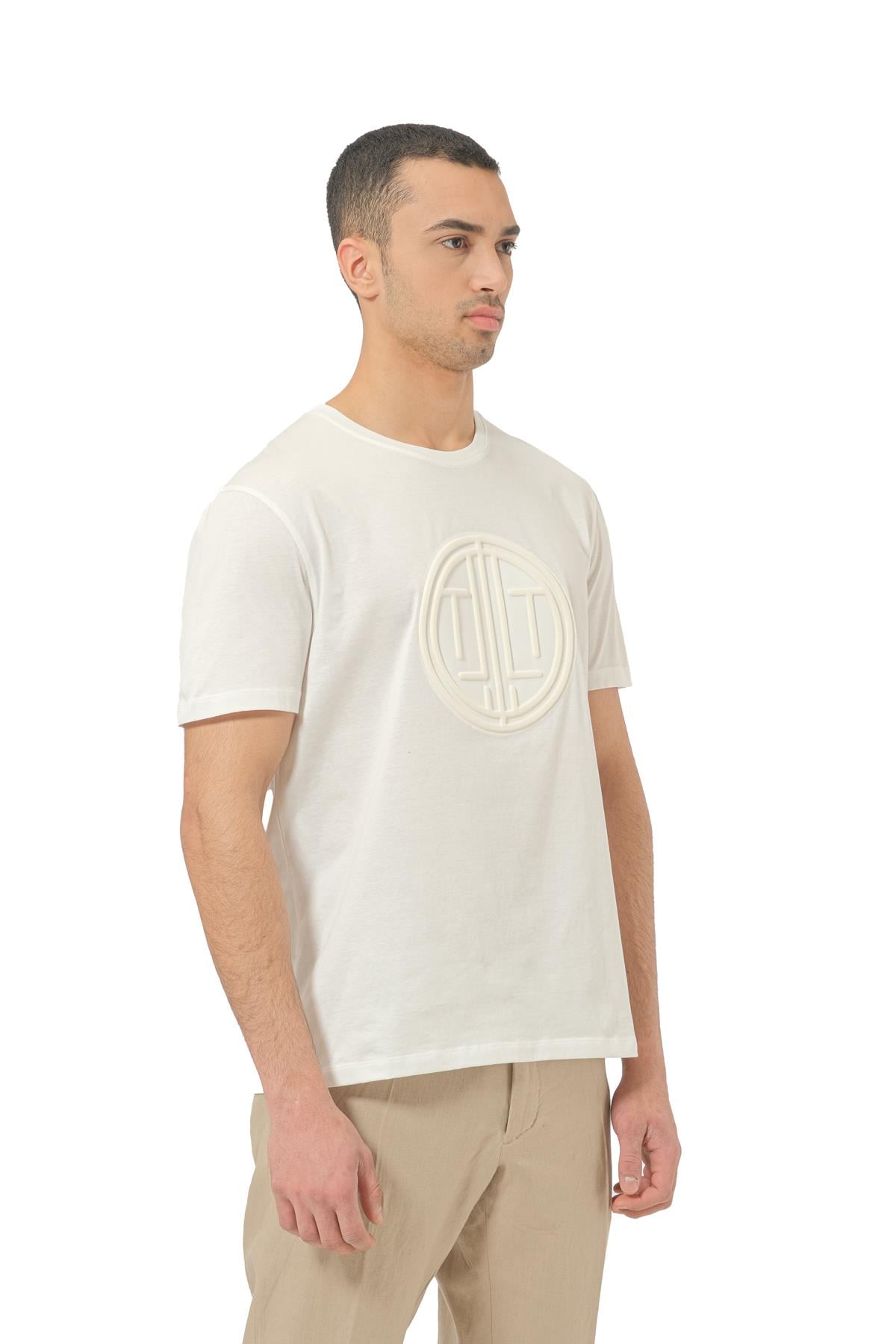 LimitatoLogo Detay Beyaz T-shirt