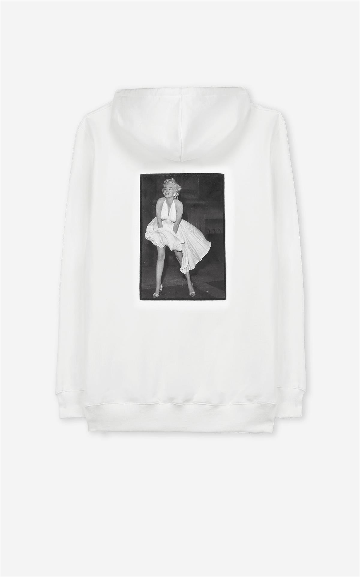 LimitatoMarilyn Monroe Figürlü Beyaz Sweatshirt