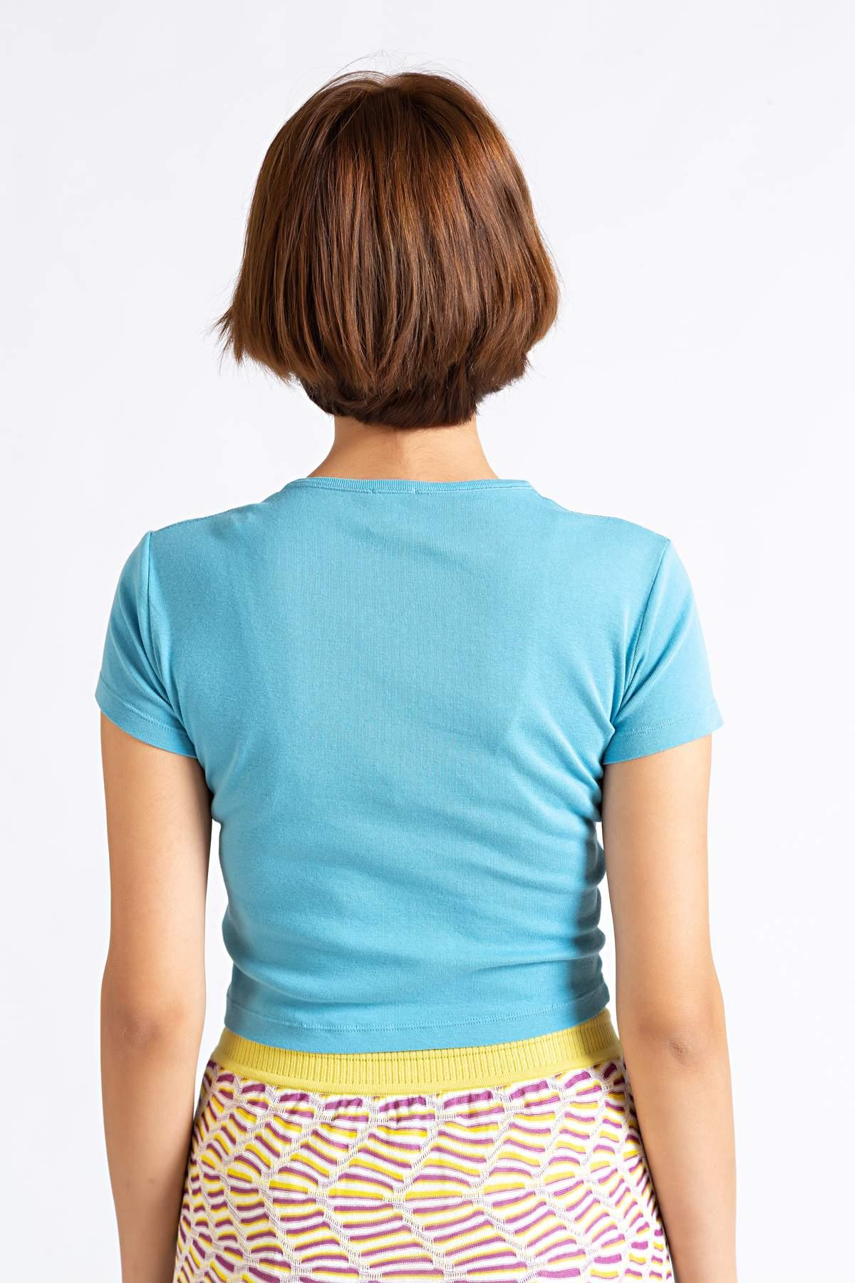 M MissoniM MISSONI Sıfır Yaka Kısa T-Shirt
