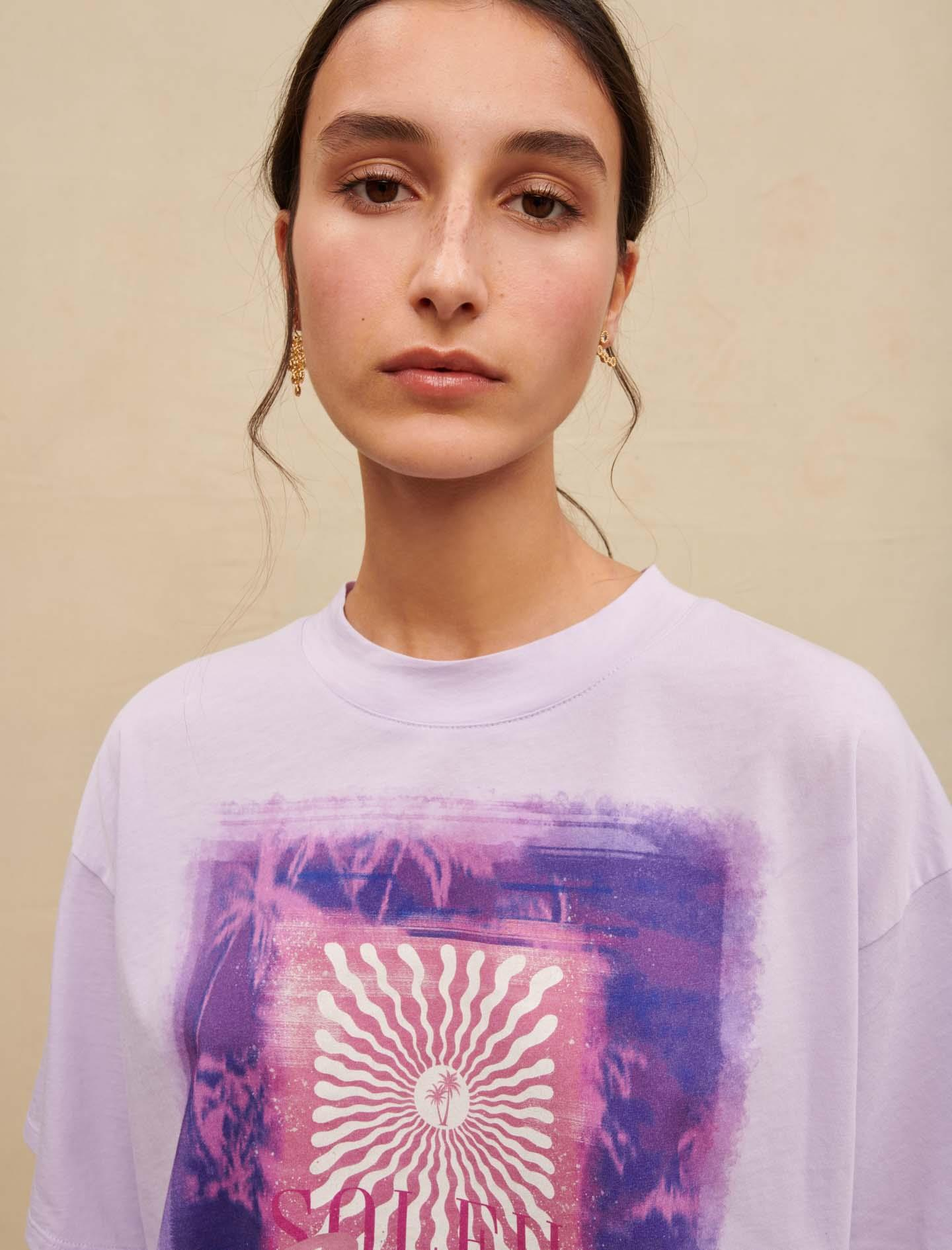 MajeAloha Slogan Crop T-shirt