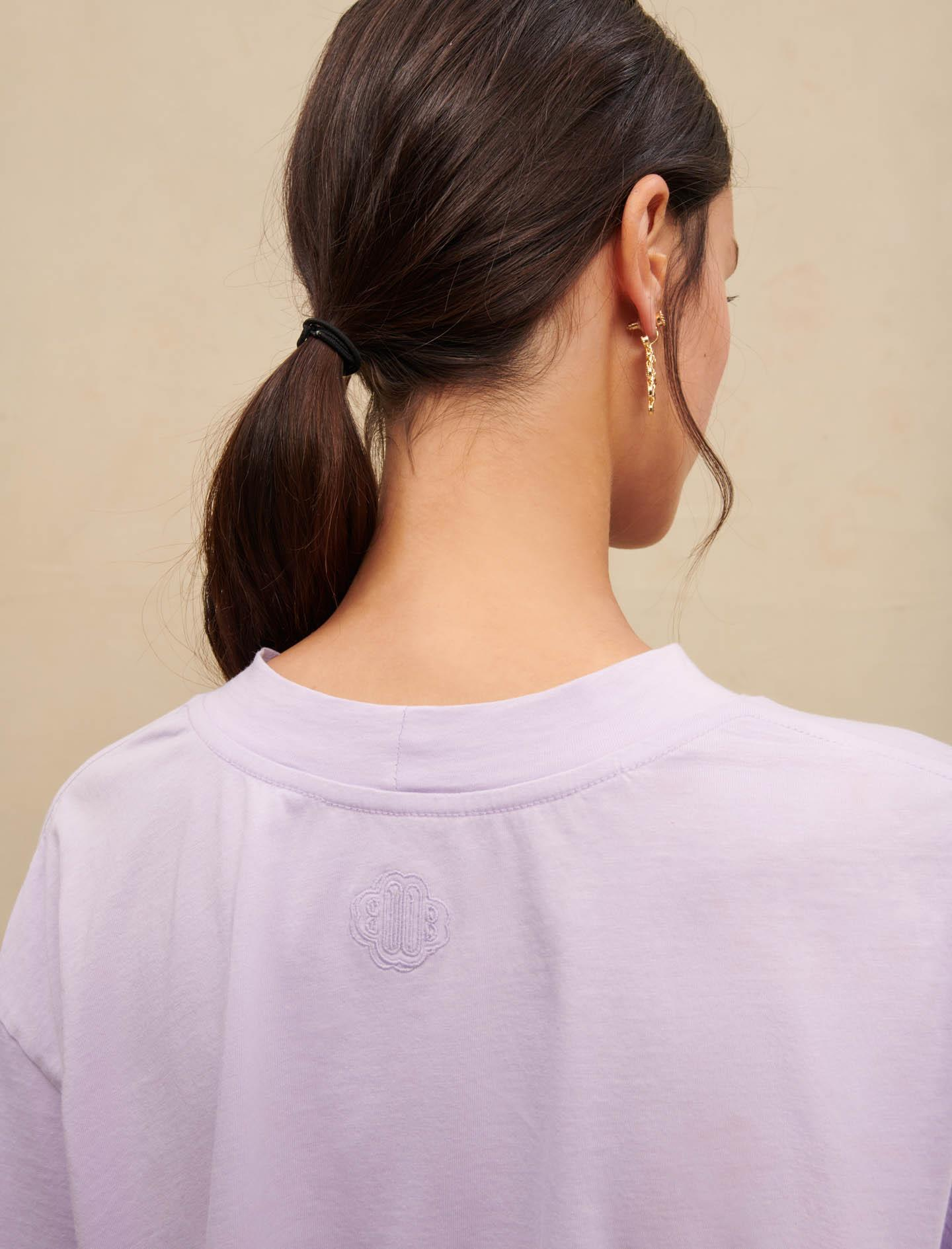 MajeAloha Slogan Crop T-shirt