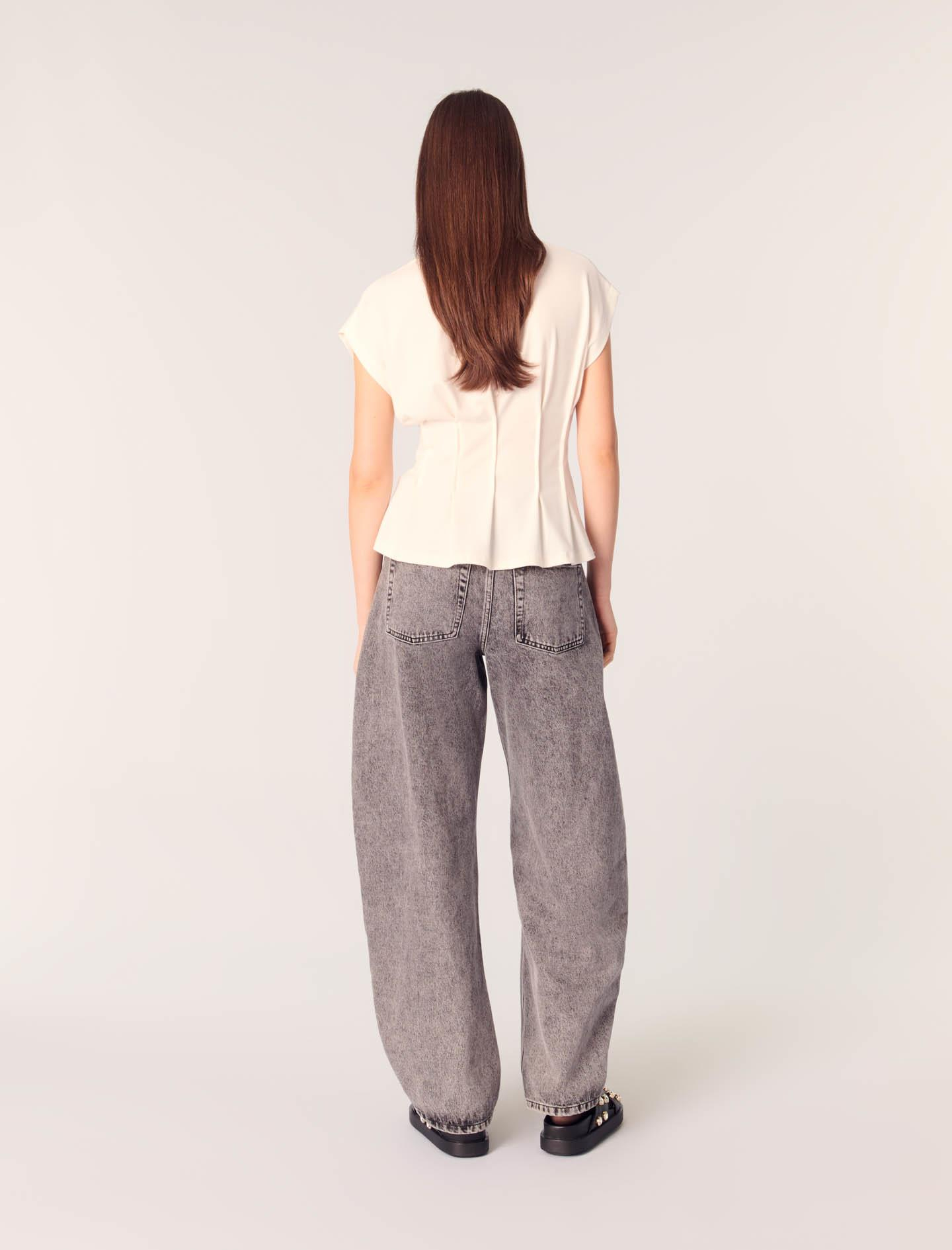 MajeBeyaz Peplum T-shirt