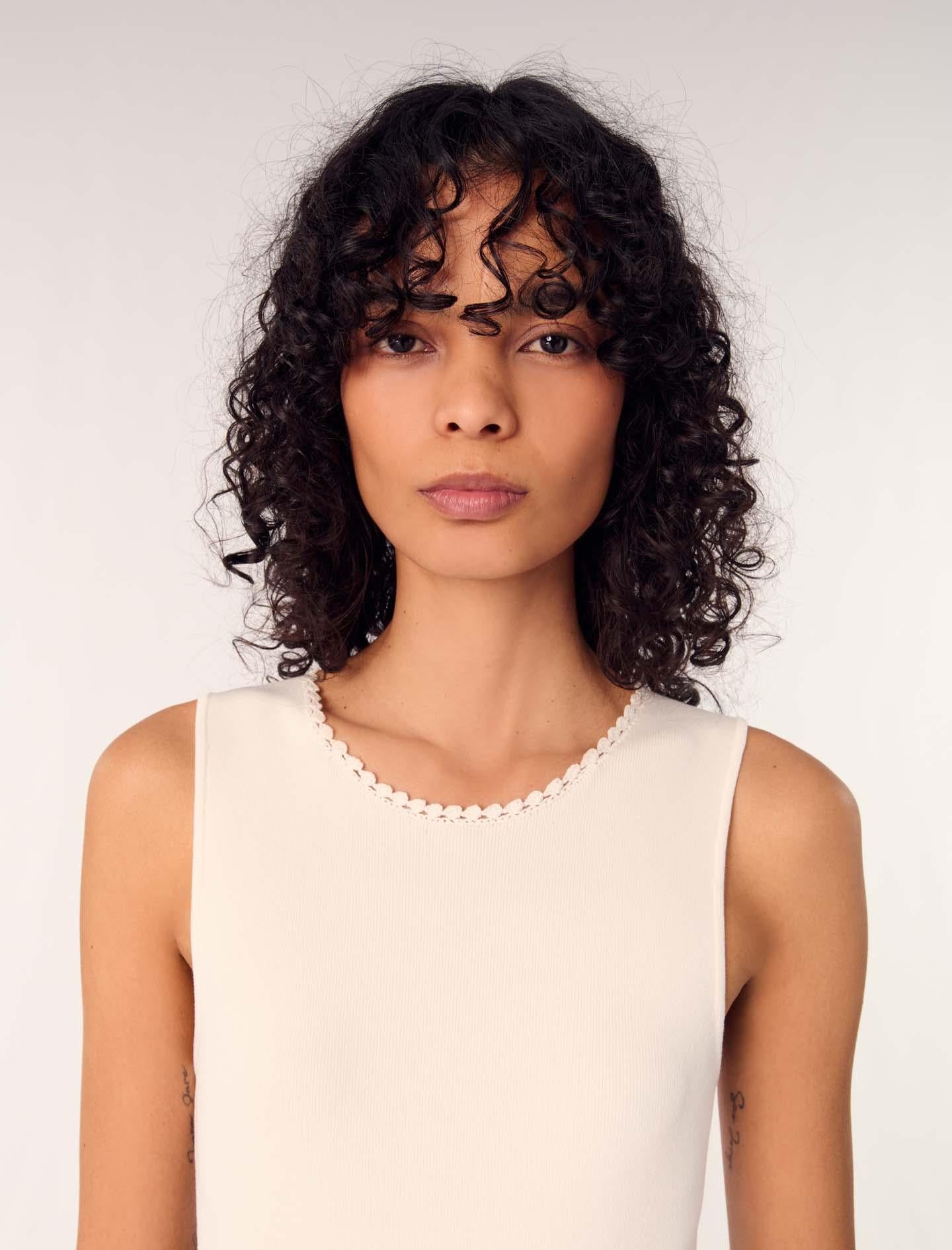 MajeCut Out Beyaz Bodysuit