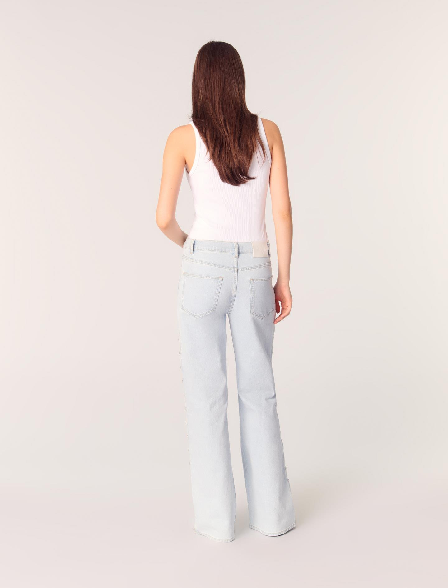 MajeCut Out Taş Detaylı Jean Pantolon