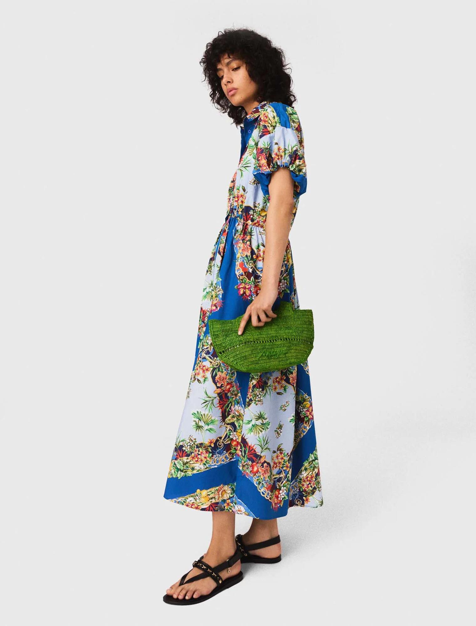 MajeFloral Desenli Gömlek Elbise