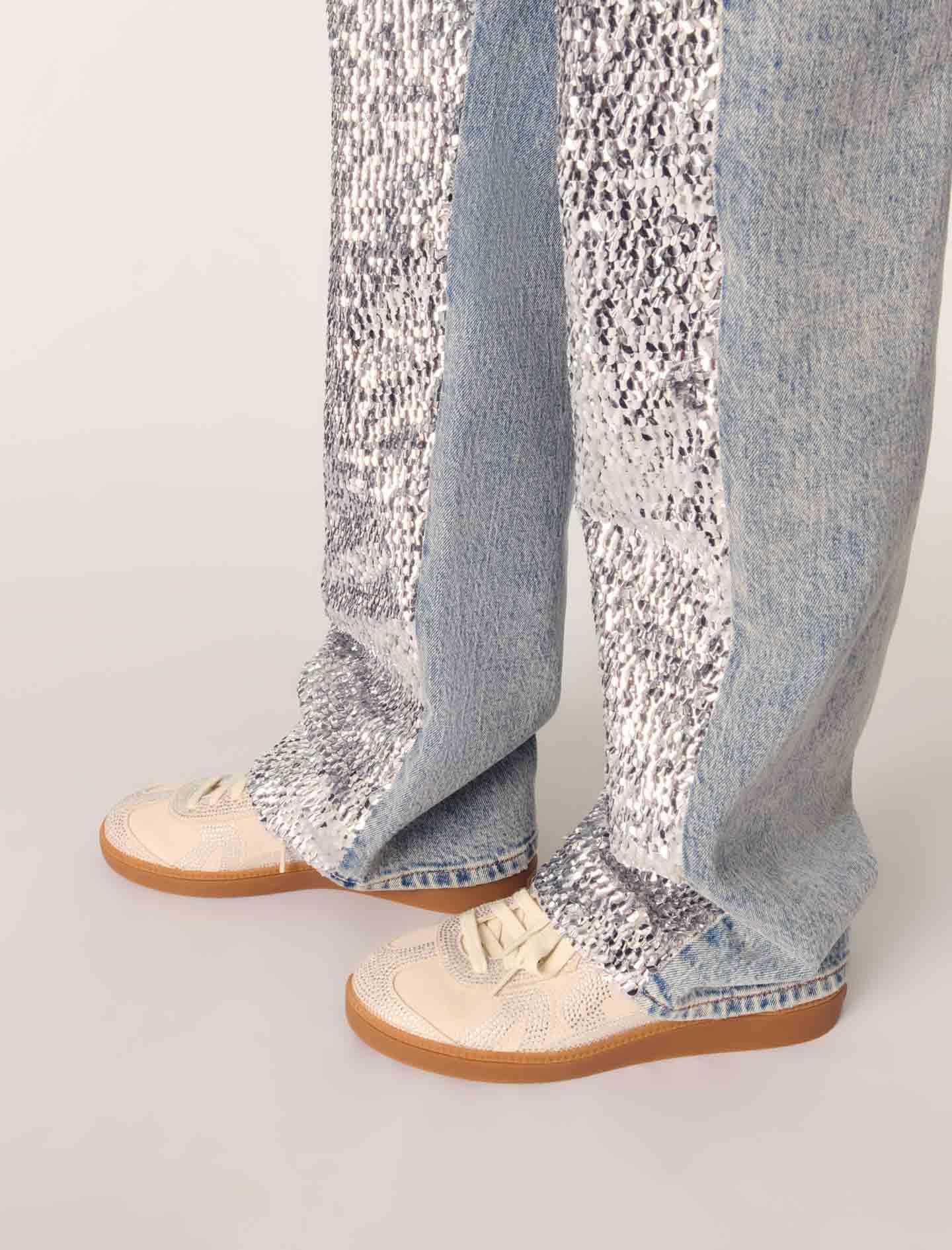 MajeÖnü Payetli Jean Pantolon