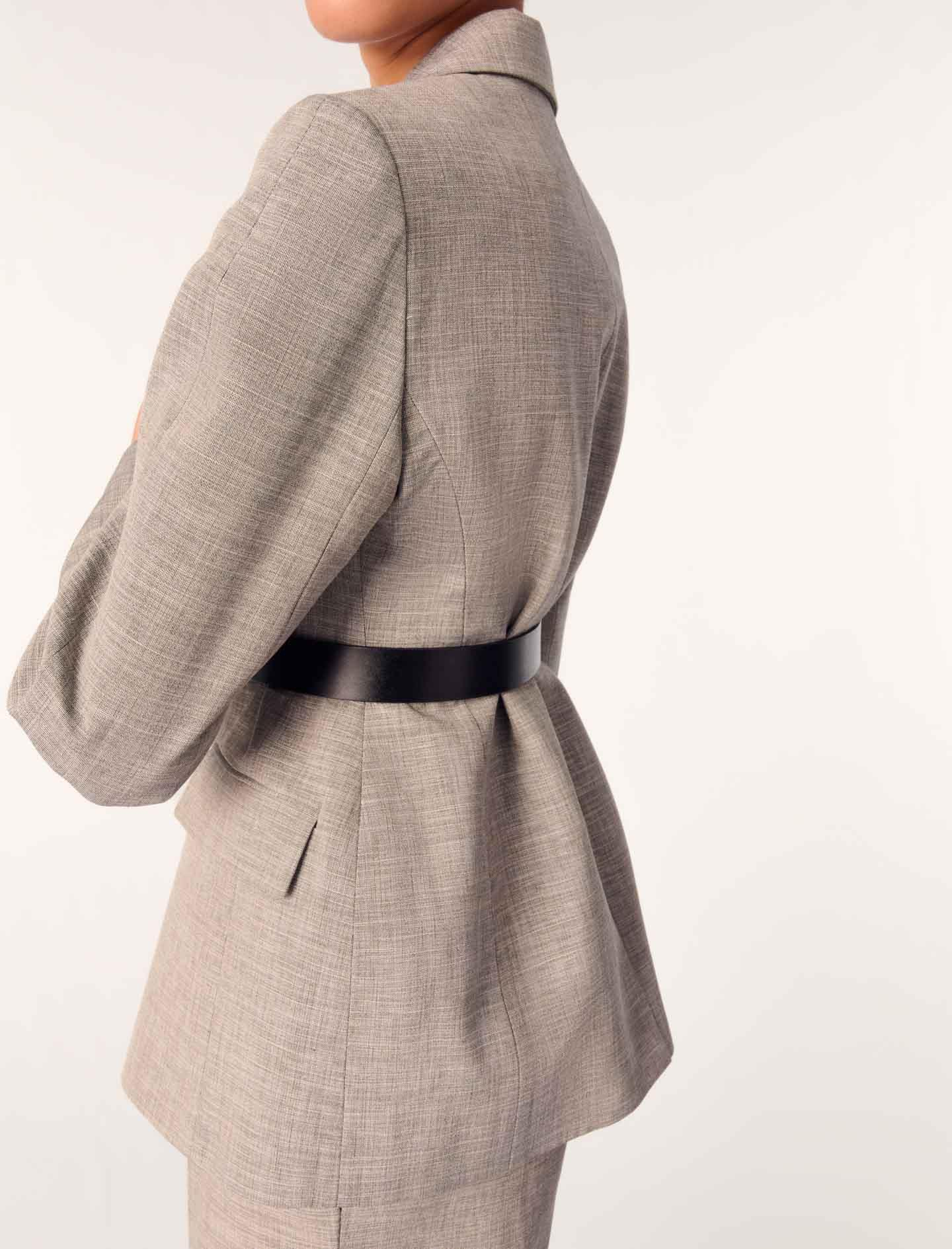 MajeSiyah Kemerli Blazer