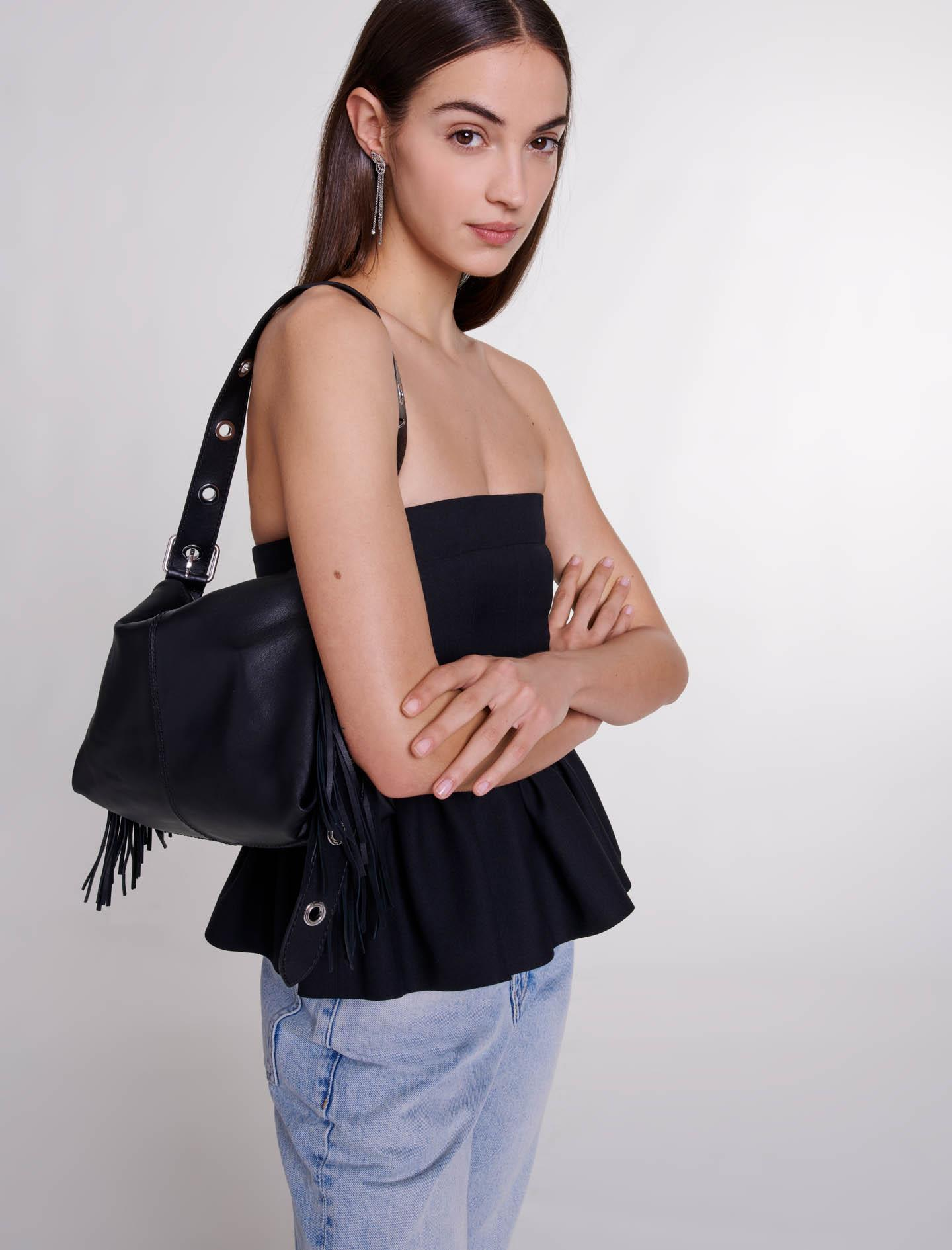 MajeStraplez Peplum Bluz