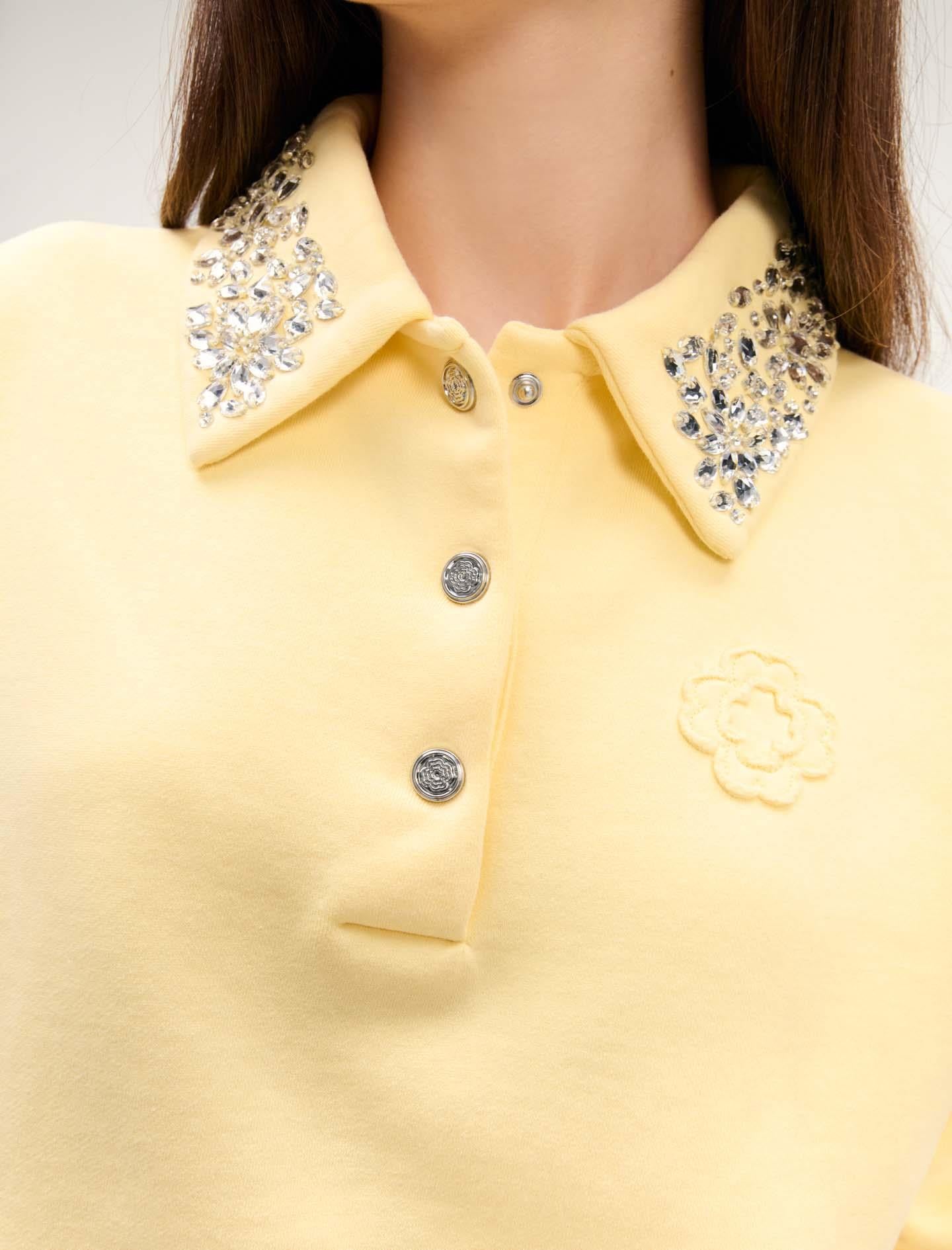 MajeTaşlı Yakalı Sweatshirt