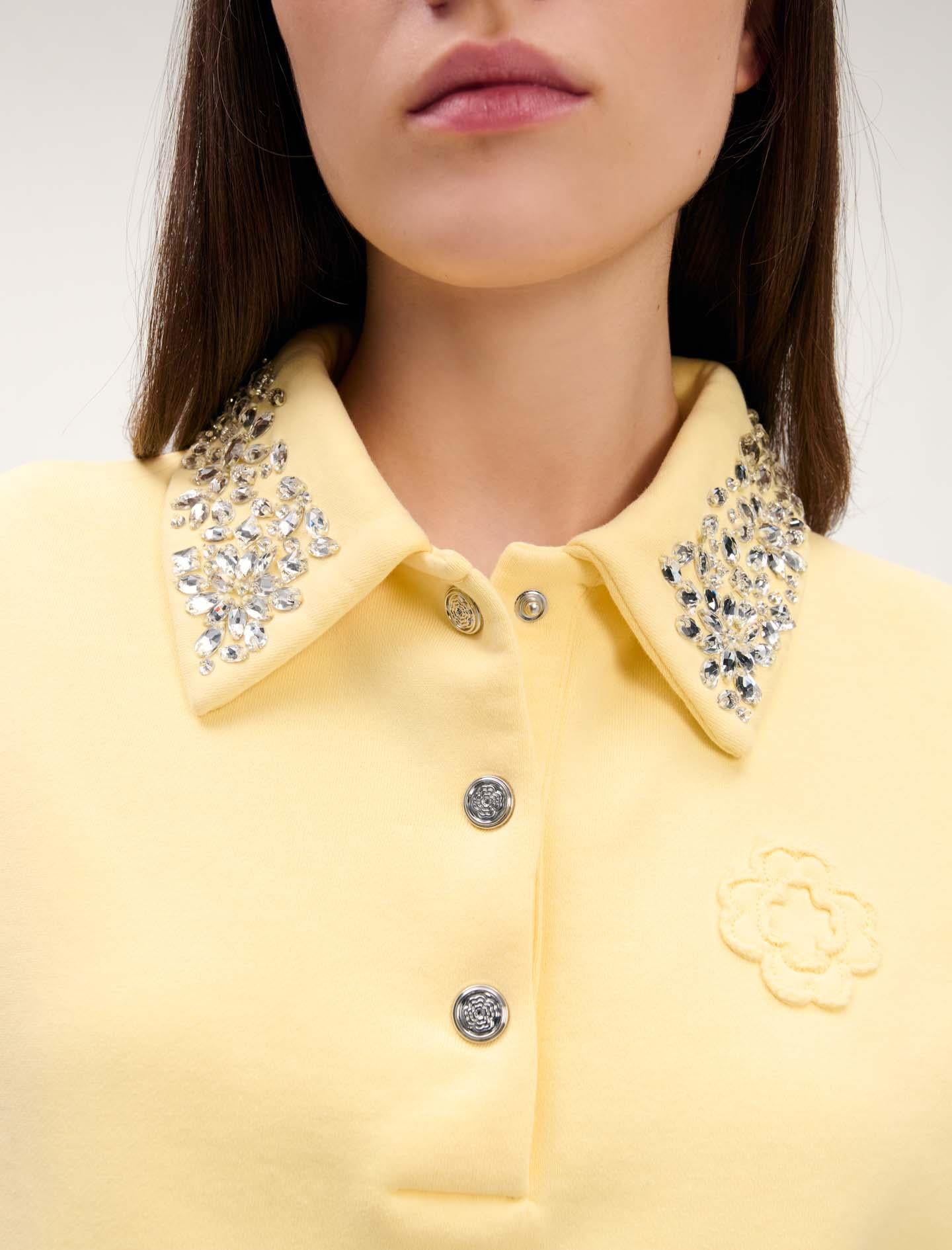 MajeTaşlı Yakalı Sweatshirt