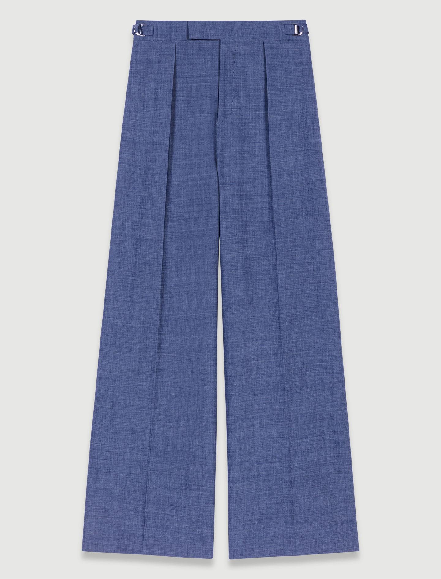 MajeYün Karışımlı Geniş Paça Pantolon