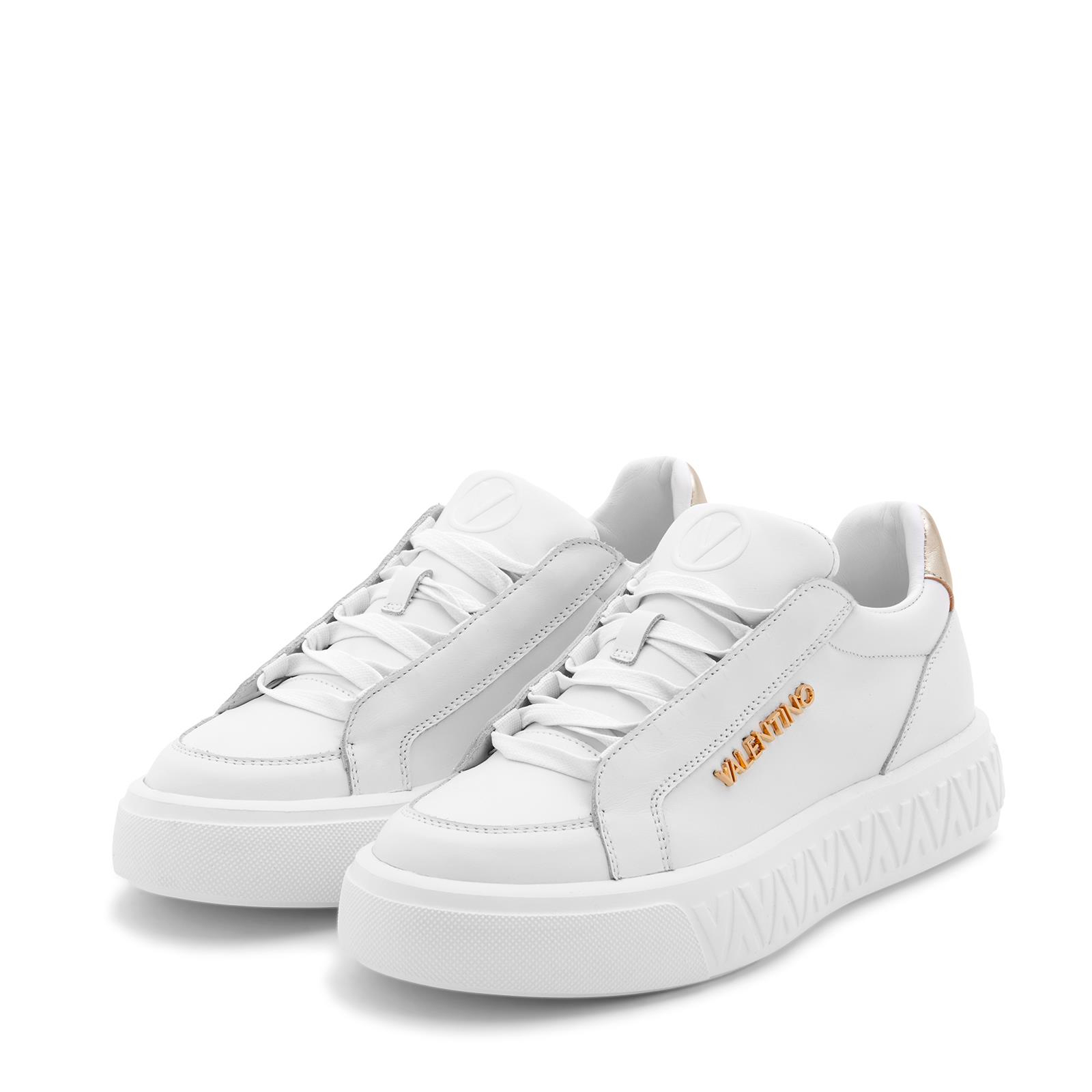 Mario ValentinoMetalik Detaylı Deri Beyaz Sneaker