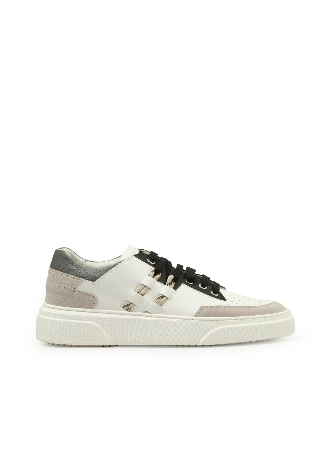 Mario ValentinoPlatform Taban Beyaz Erkek Sneaker
