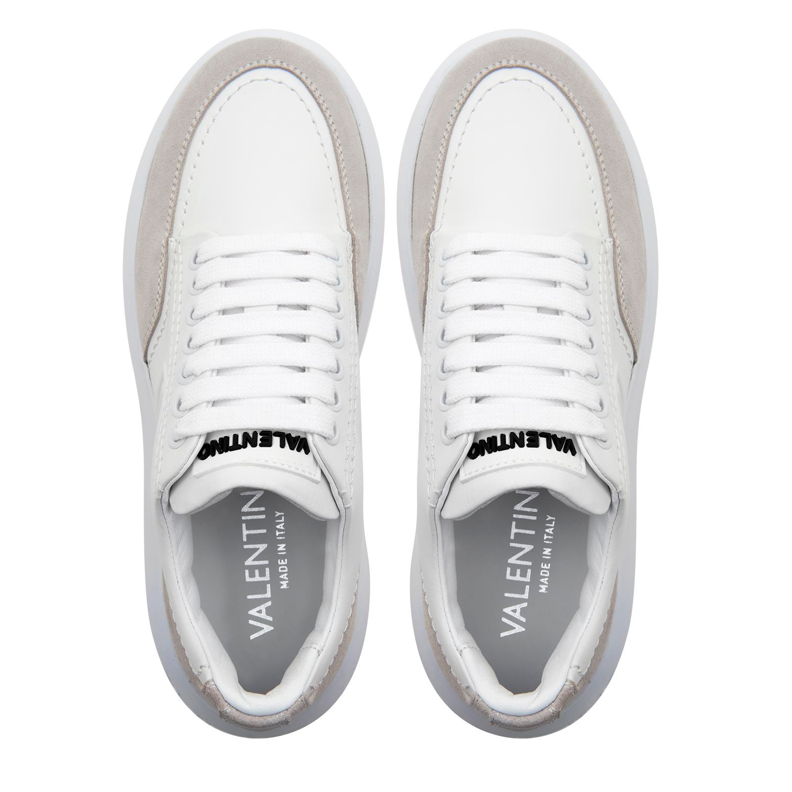 Mario ValentinoSüet Geçişli Beyaz Erkek Sneaker