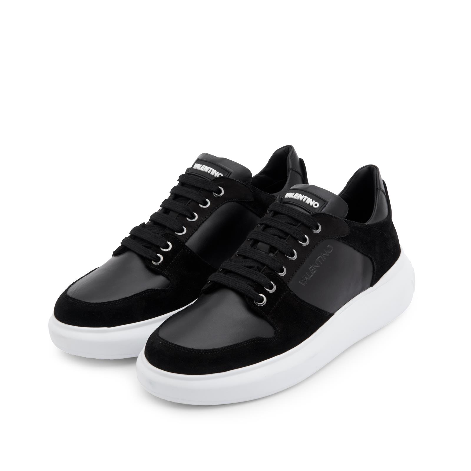 Mario ValentinoSüet Geçişli Siyah Erkek Sneaker