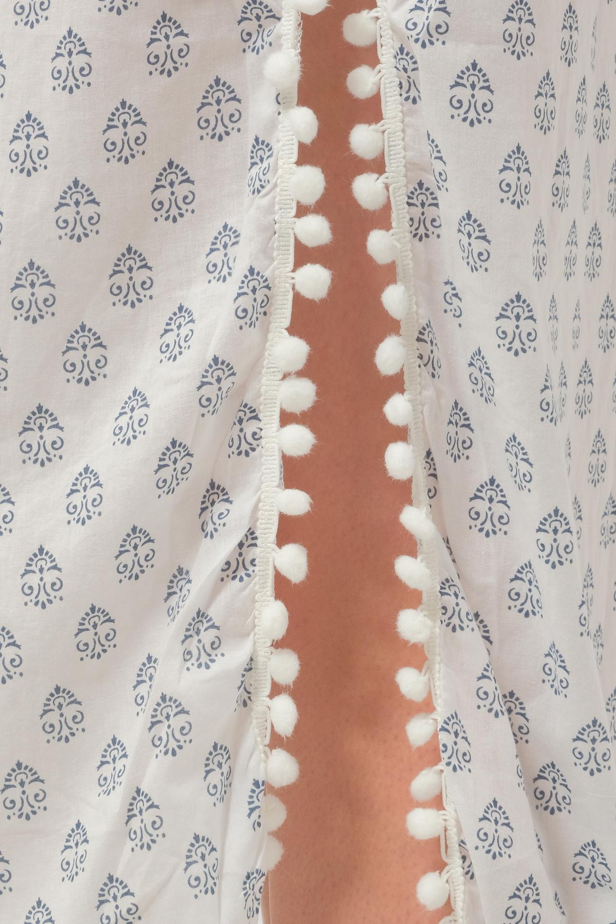 Melissa OdabashBeyaz Desenli Kaftan