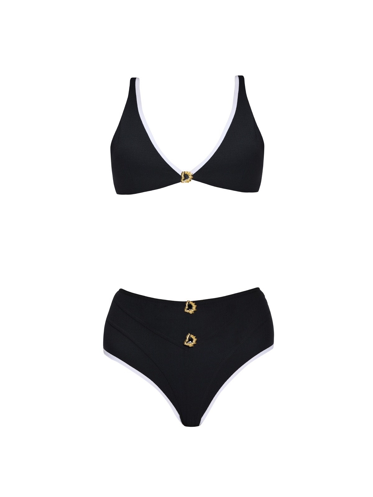 MOEVABeyaz Biyeli Siyah Bikini Altı