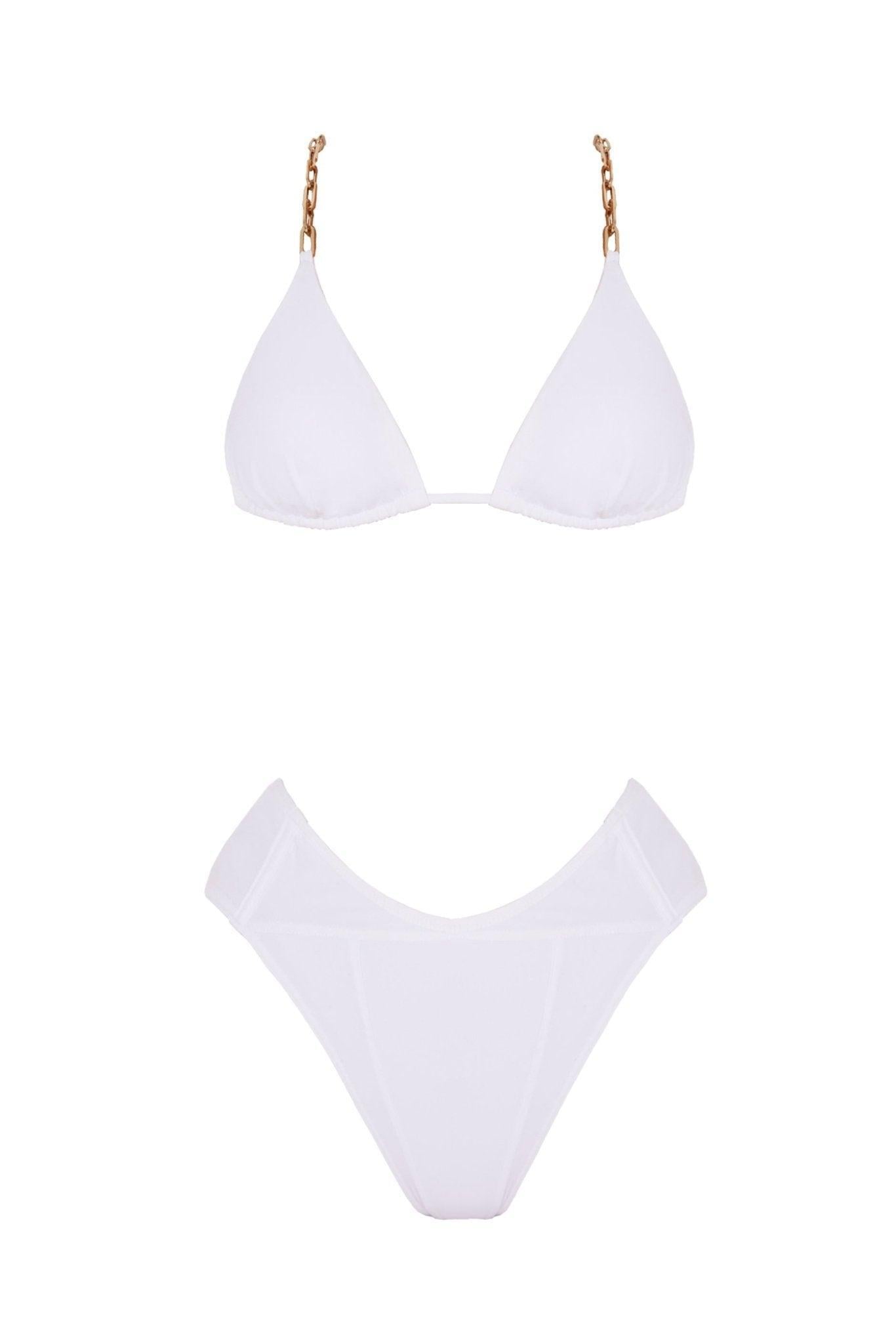 MoevaBeyaz Zincir Askılı Bikini Üstü
