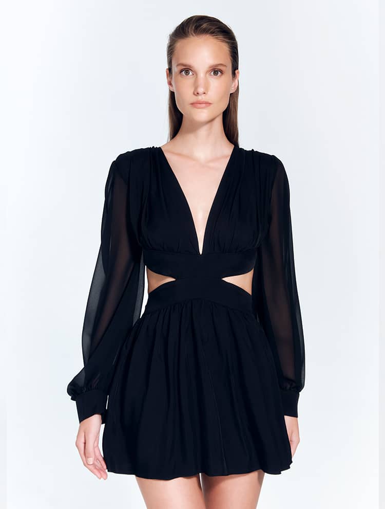 MoevaBrielle Siyah Mini Elbise
