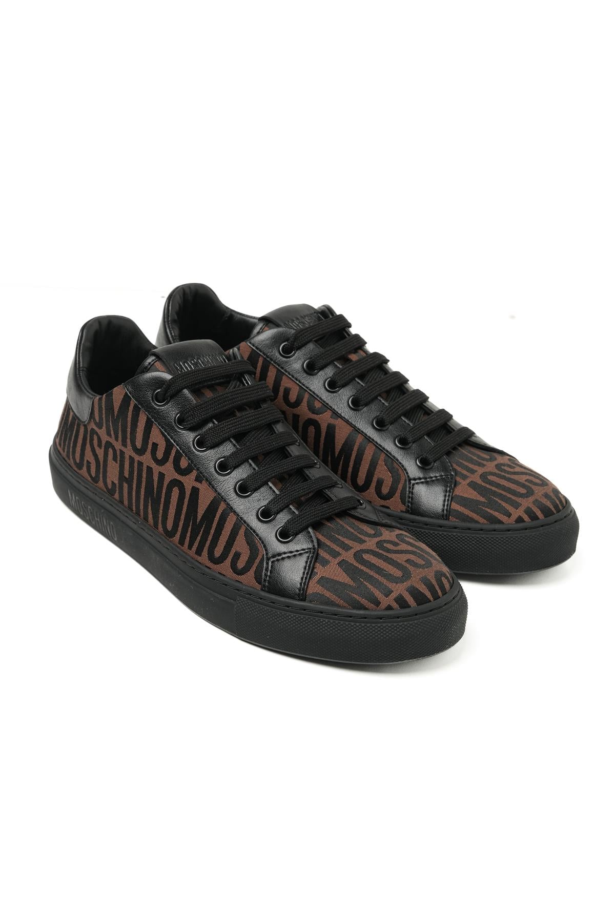 Moschino ShoesKahverengi Logo Erkek Spor Ayakkabı
