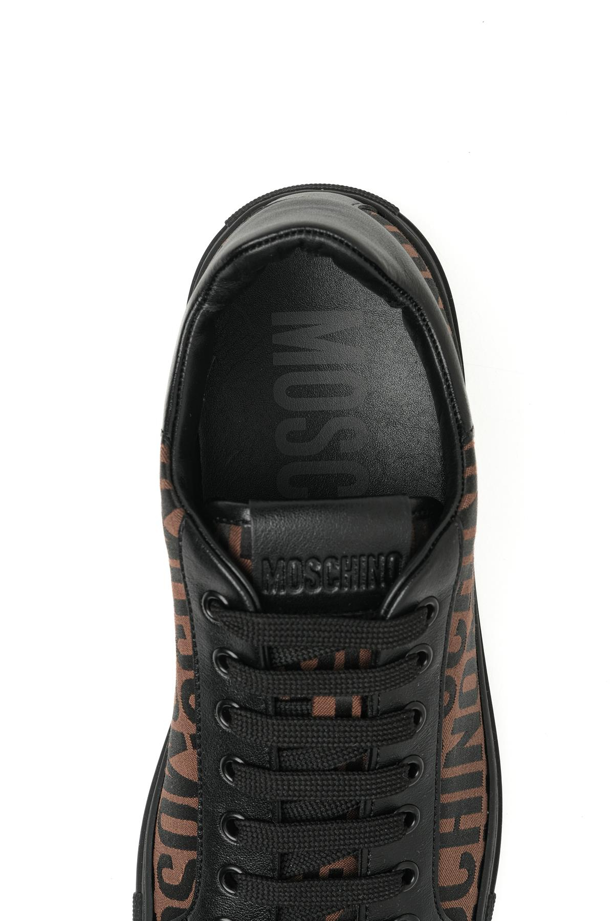 Moschino ShoesKahverengi Logo Erkek Spor Ayakkabı