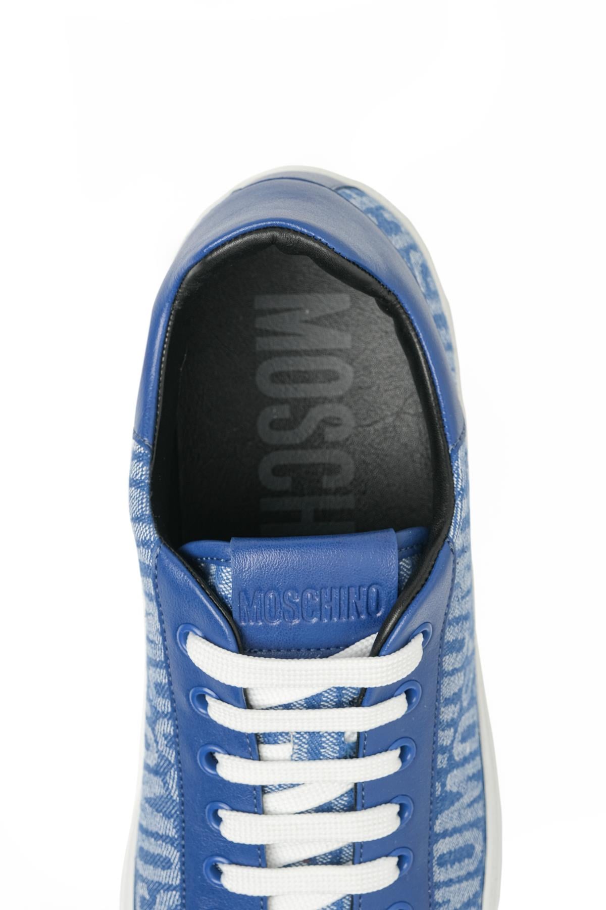 Moschino ShoesMavi Logo Erkek Spor Ayakkabı
