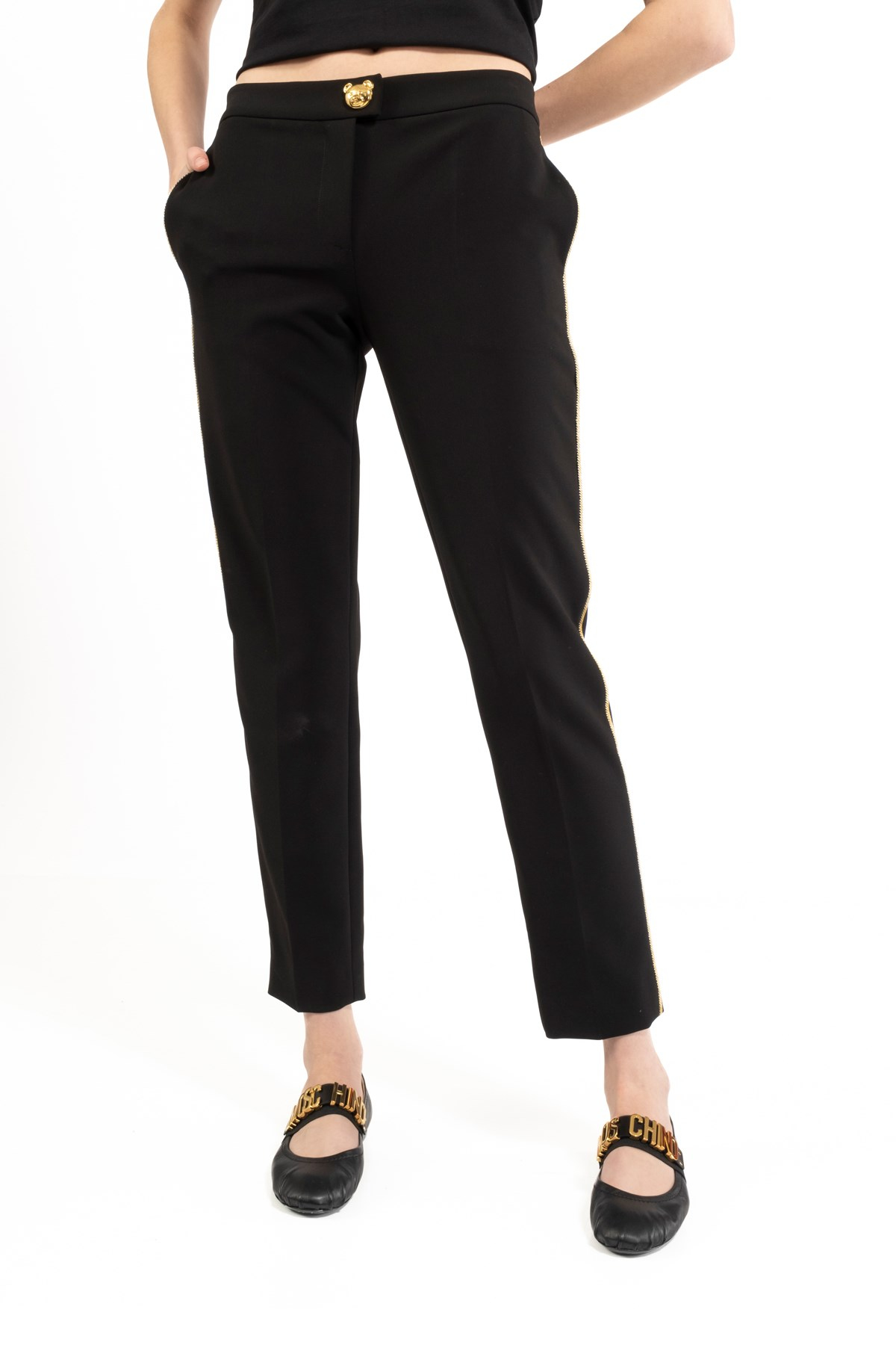 MoschinoGold Biye Detaylı Cigarette Pantolon