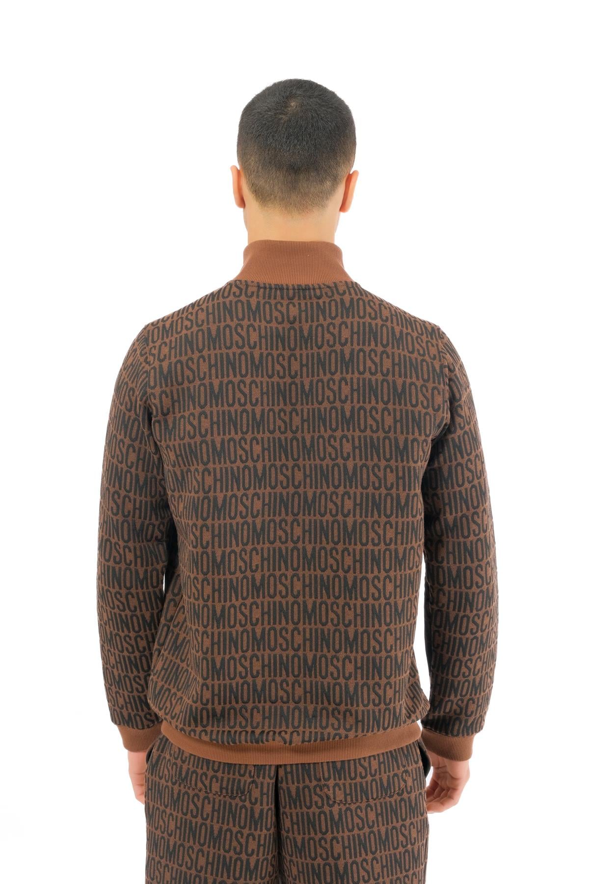 MoschinoKahverengi Logo Fermuarlı Sweatshirt