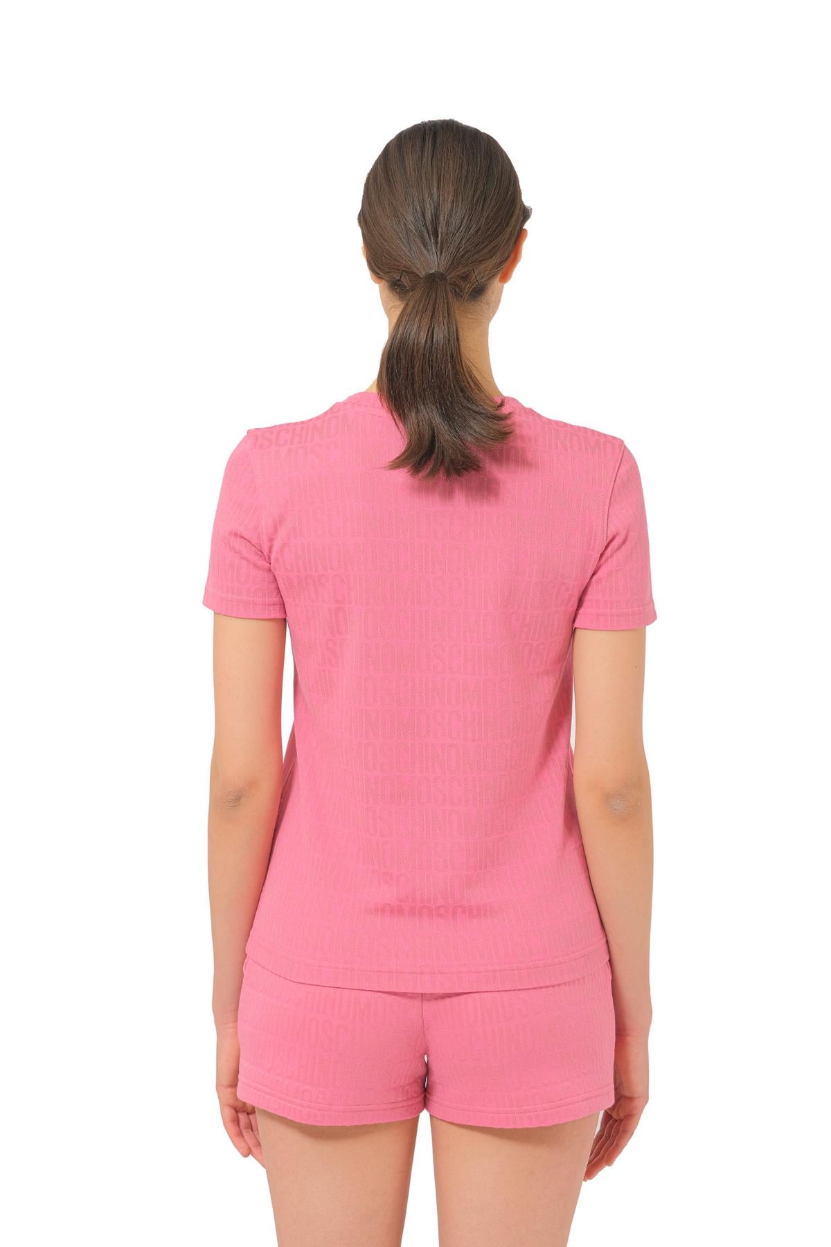 MoschinoPembe Logo Kadın T-shirt