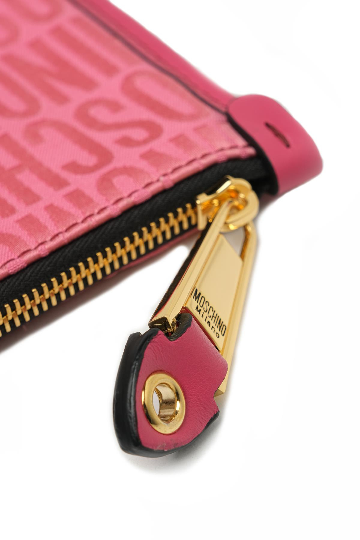 MoschinoPembe Logo Küçük Çanta
