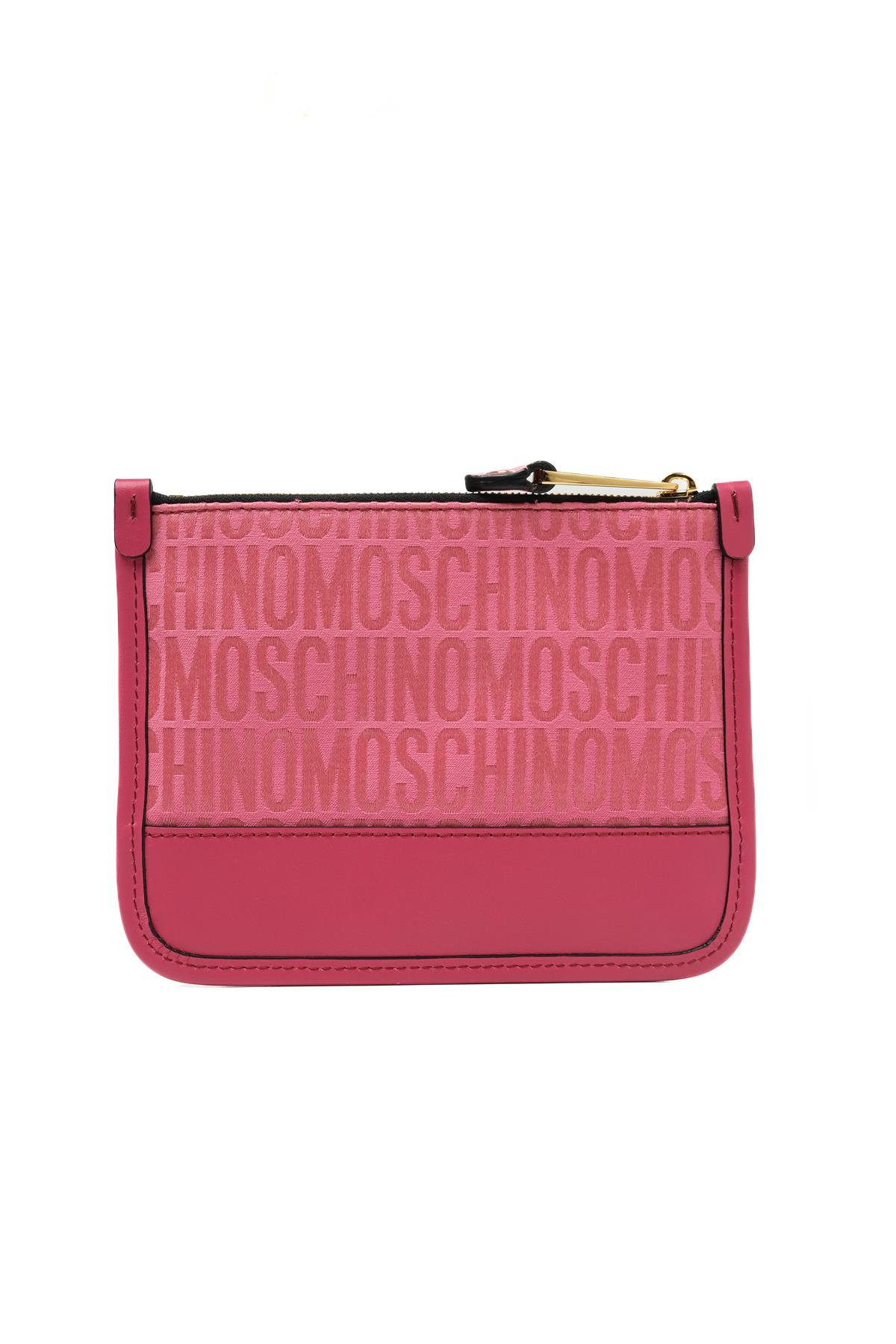 MoschinoPembe Logo Küçük Çanta