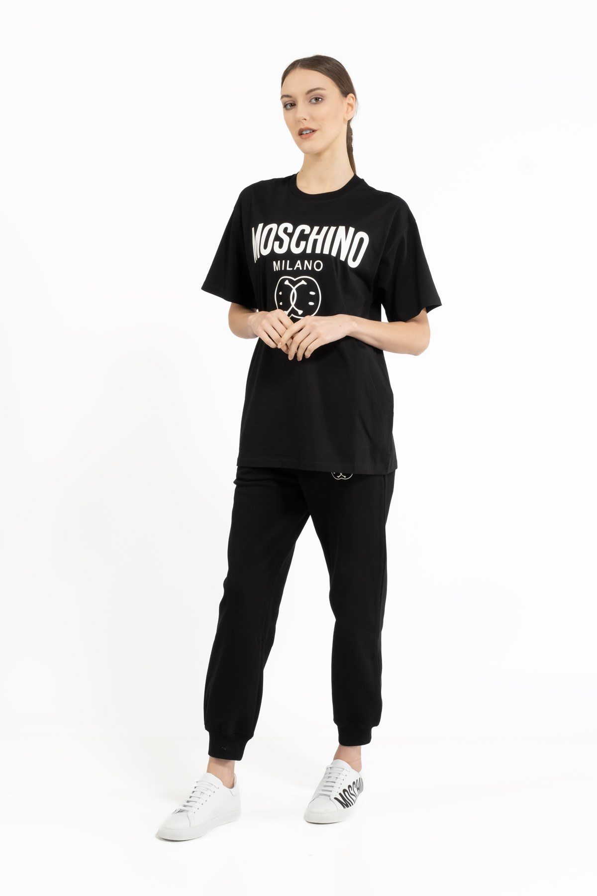 MoschinoSiyah Oversize Logo T-shirt