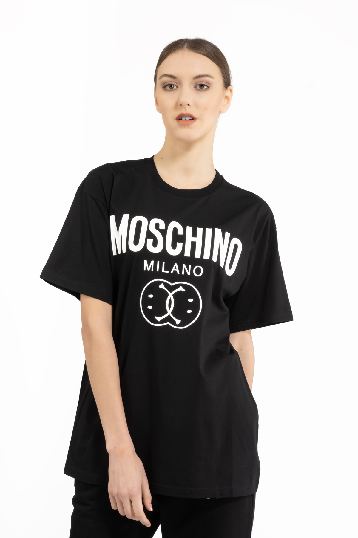MoschinoSiyah Oversize Logo T-shirt