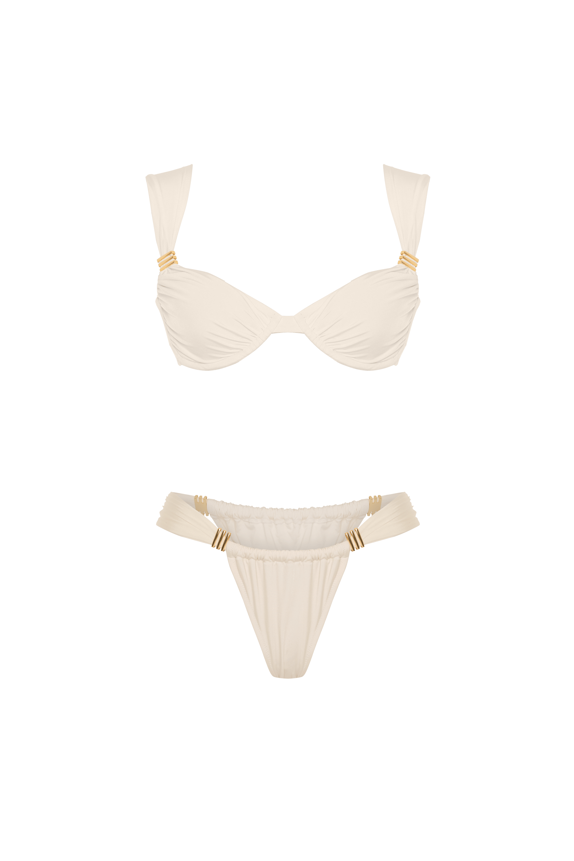 MovomGold Toka Detaylı Büzgülü Bikini