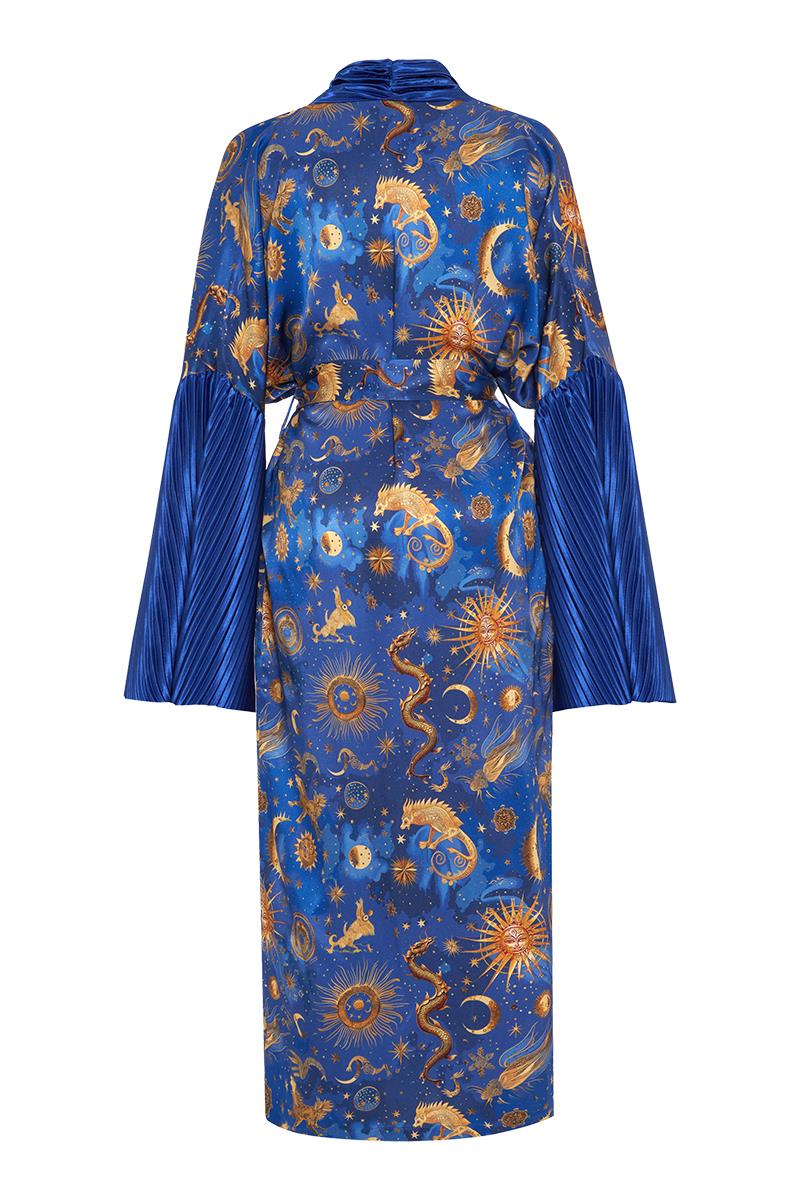 MovomPile Kol Detaylı Desenli Kimono