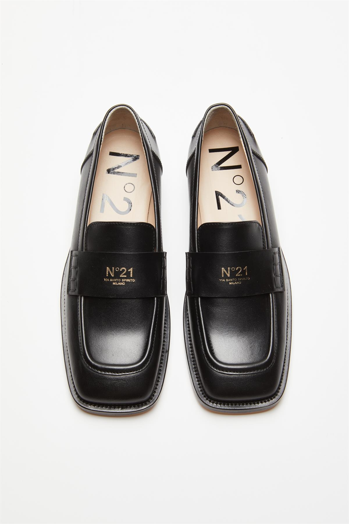 N21Küt Burun Deri Kadın Loafer