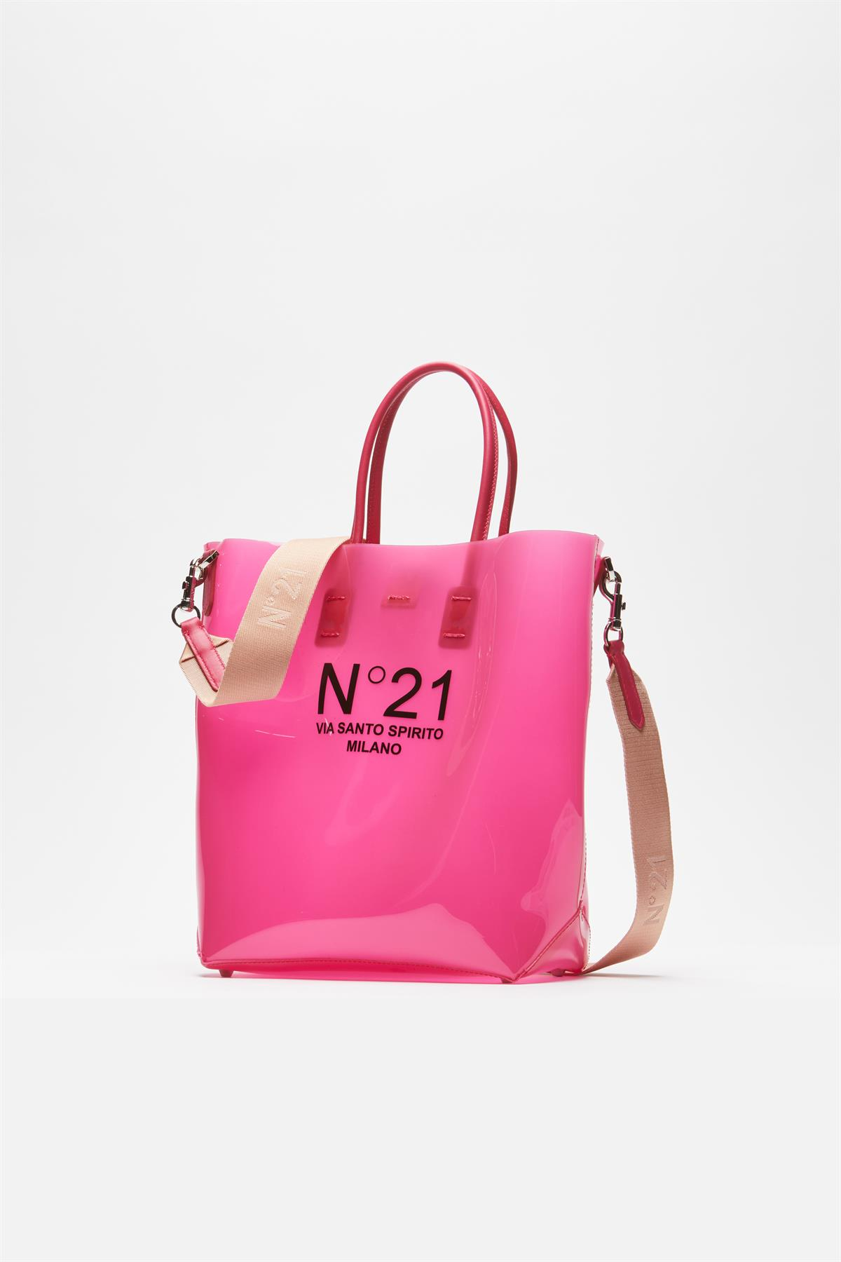 N21Pembe Logolu Alışveriş Çantası