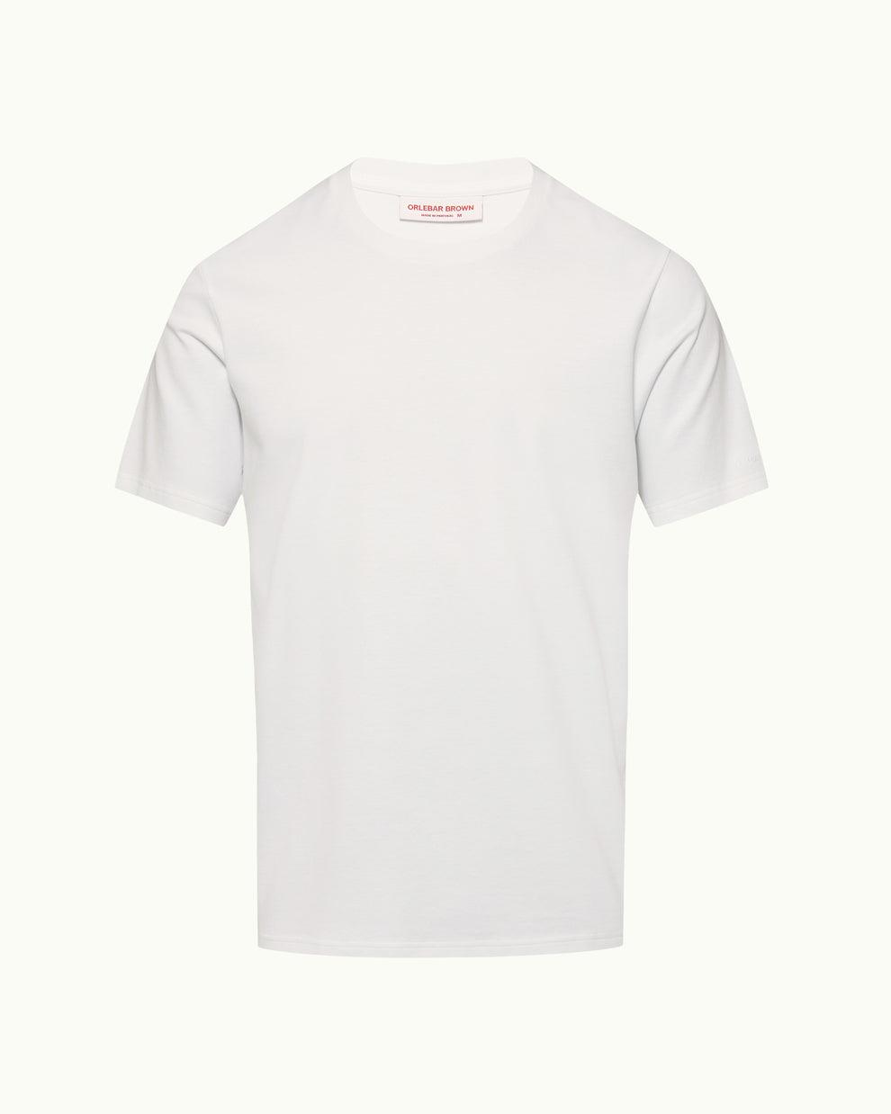 Orlebar BrownBeyaz Klasik Kesim Bisiklet Yaka T-shirt