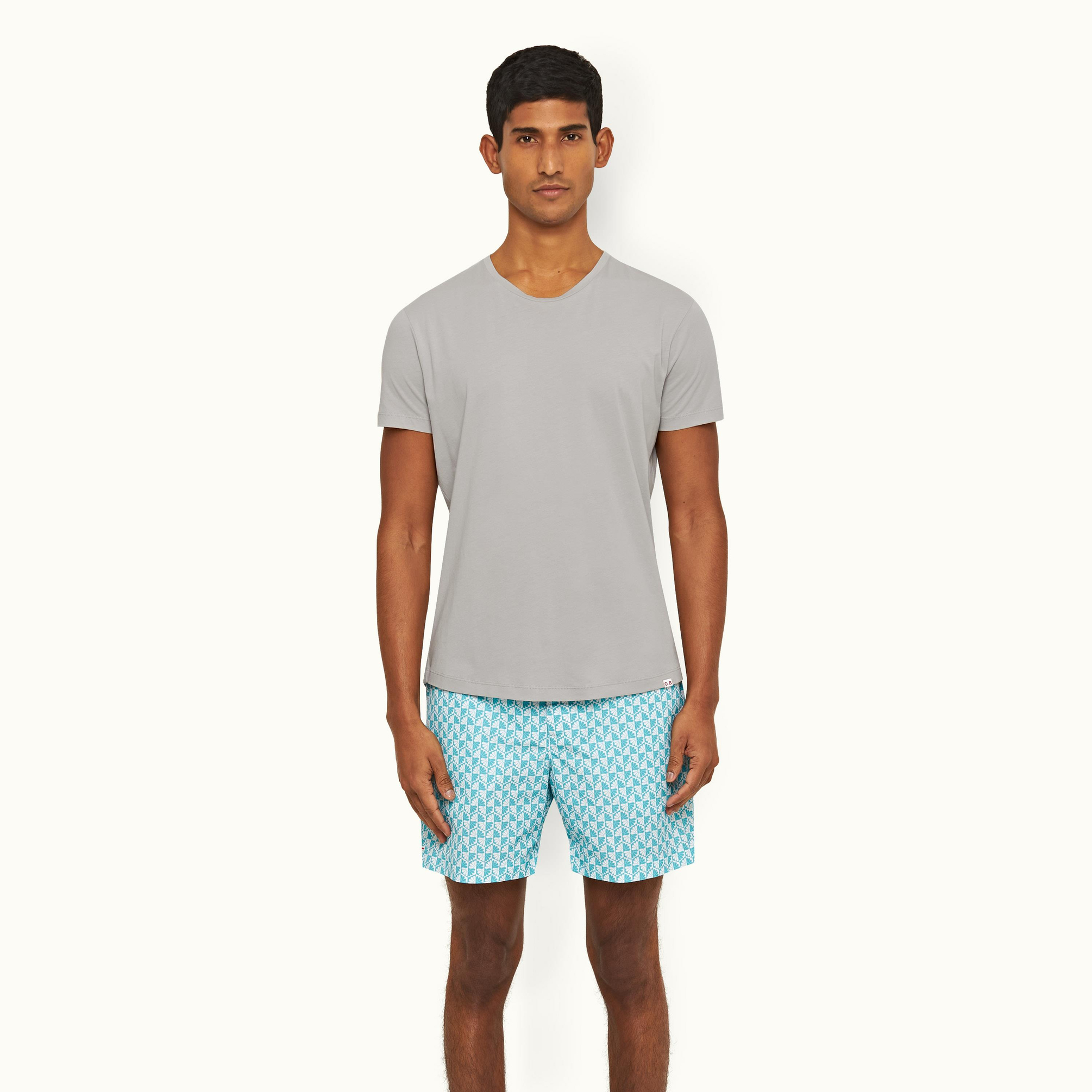 Orlebar BrownGri Bisiklet Yaka T-shirt