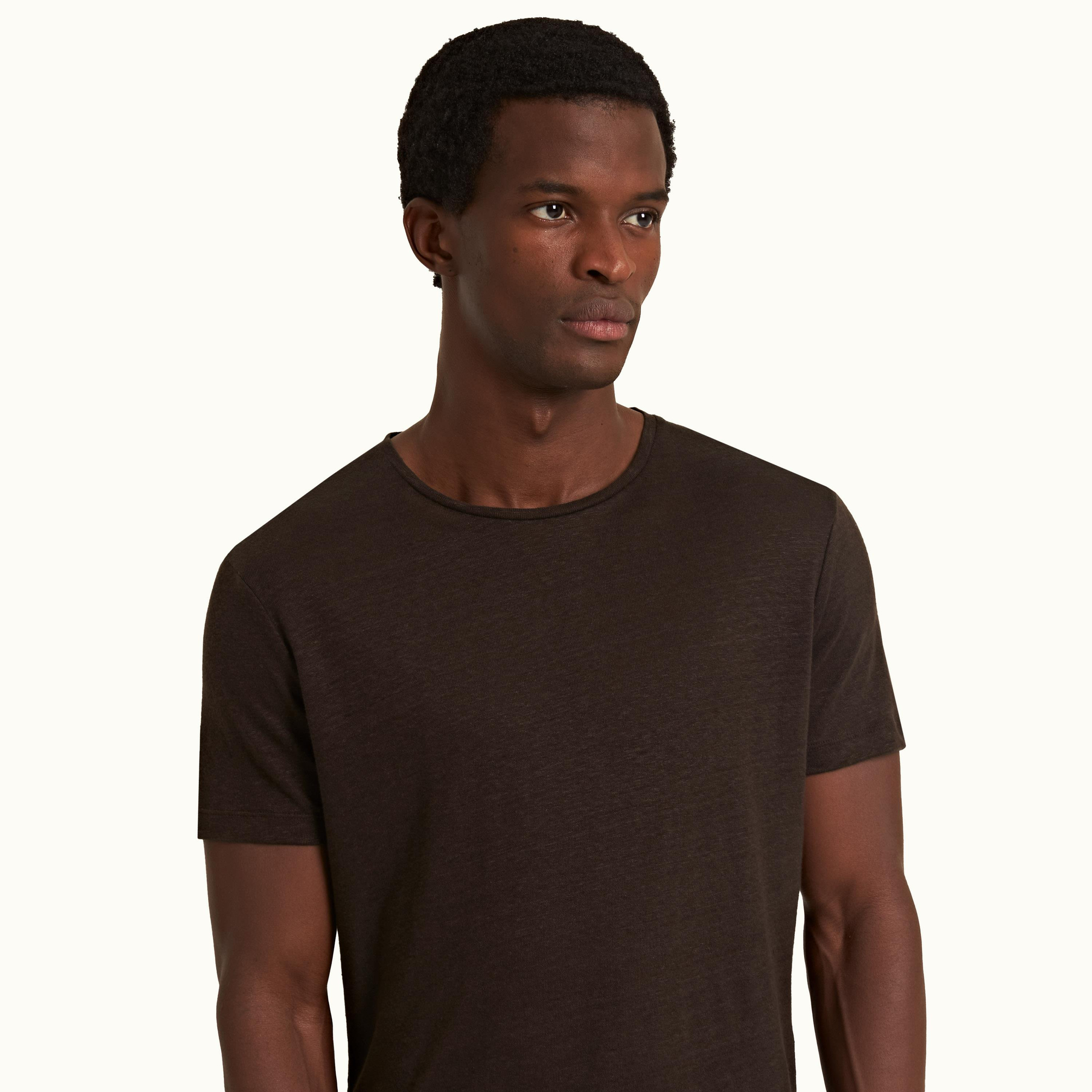 Orlebar BrownKahverengi Bisiklet Yaka Cepli T-shirt