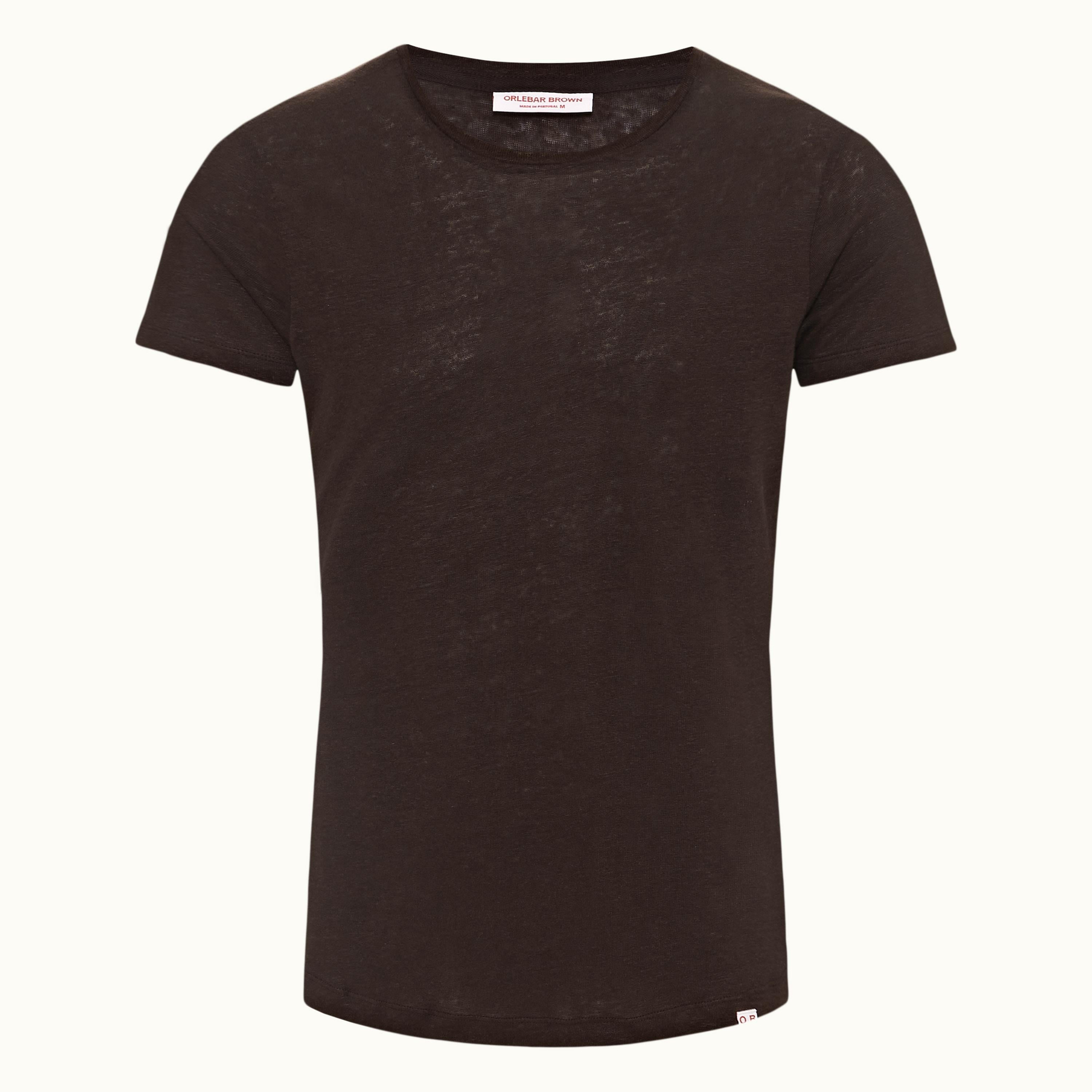 Orlebar BrownKahverengi Bisiklet Yaka Cepli T-shirt