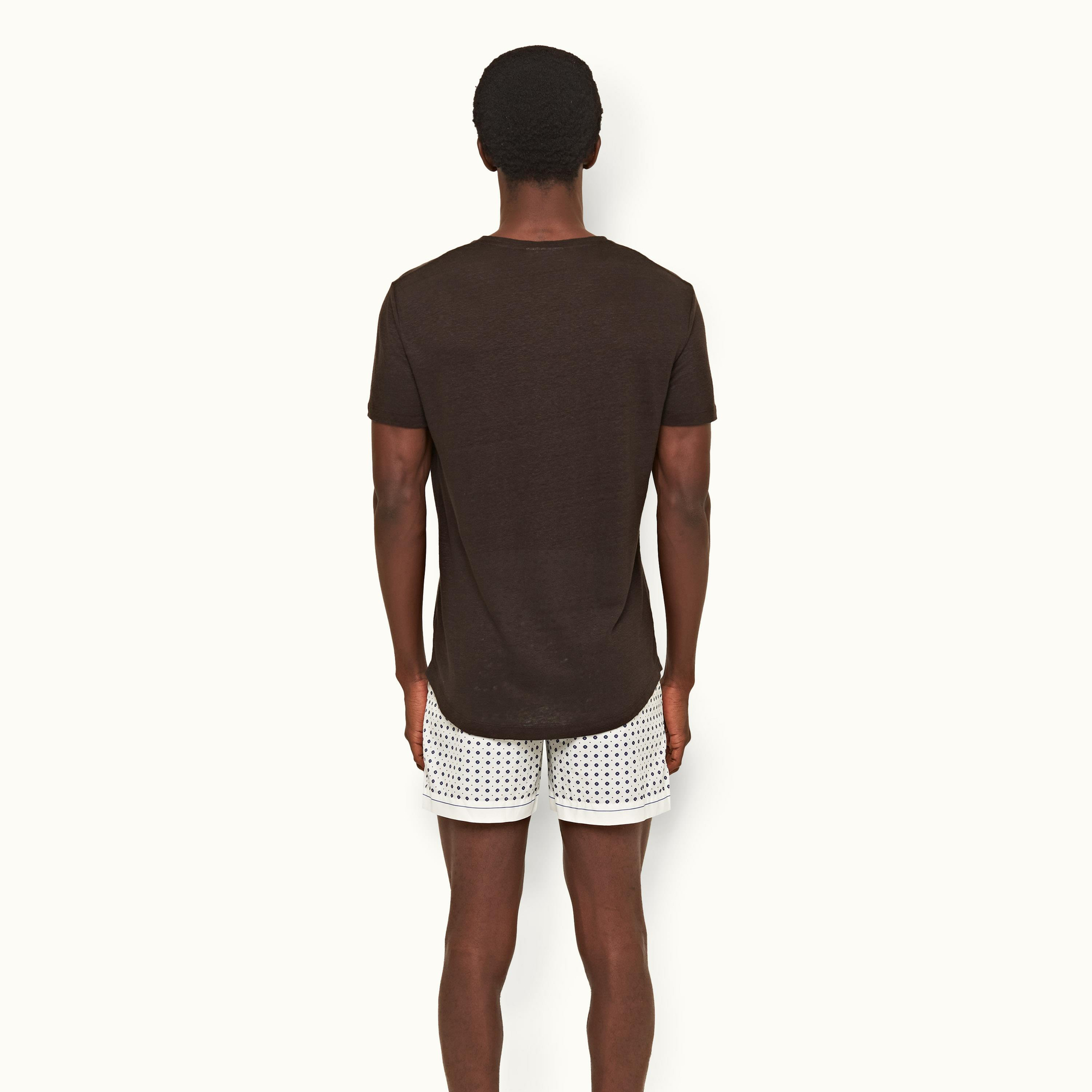 Orlebar BrownKahverengi Bisiklet Yaka Cepli T-shirt