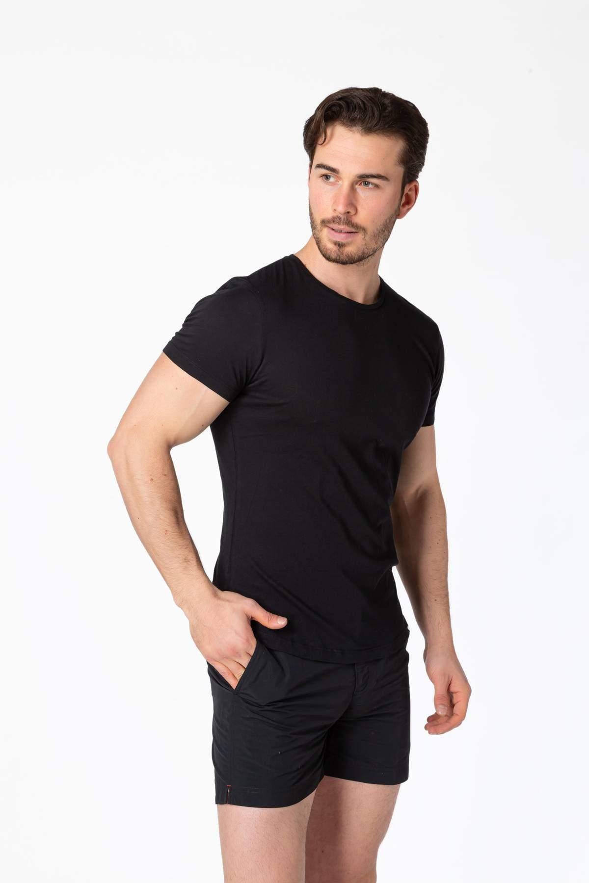 Orlebar BrownORLEBAR BROWN 100% Koton, Bisiklet Yaka Basic T-Shirt