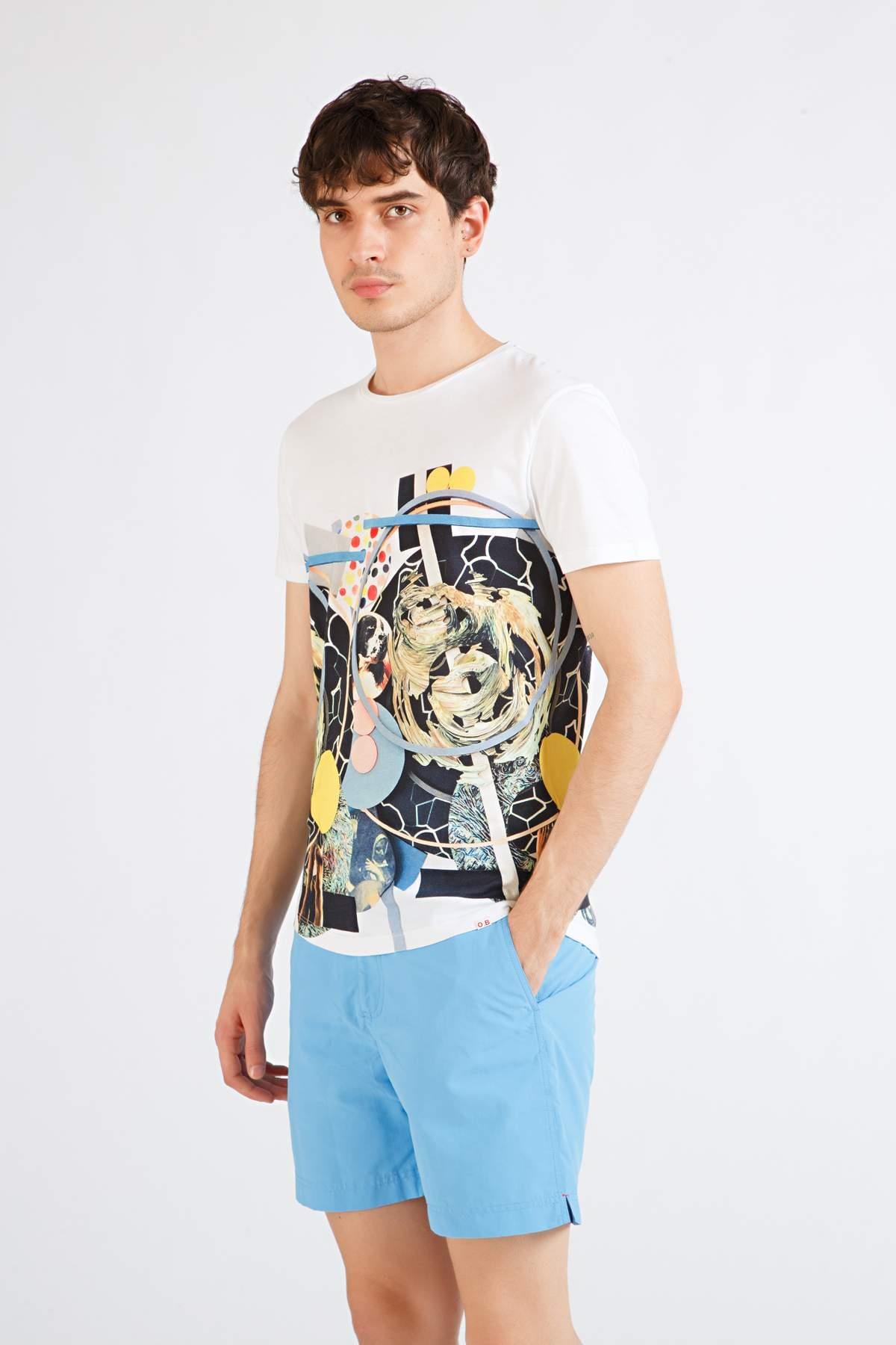 Orlebar BrownORLEBAR BROWN Renkli Desenli Basic T-Shirt