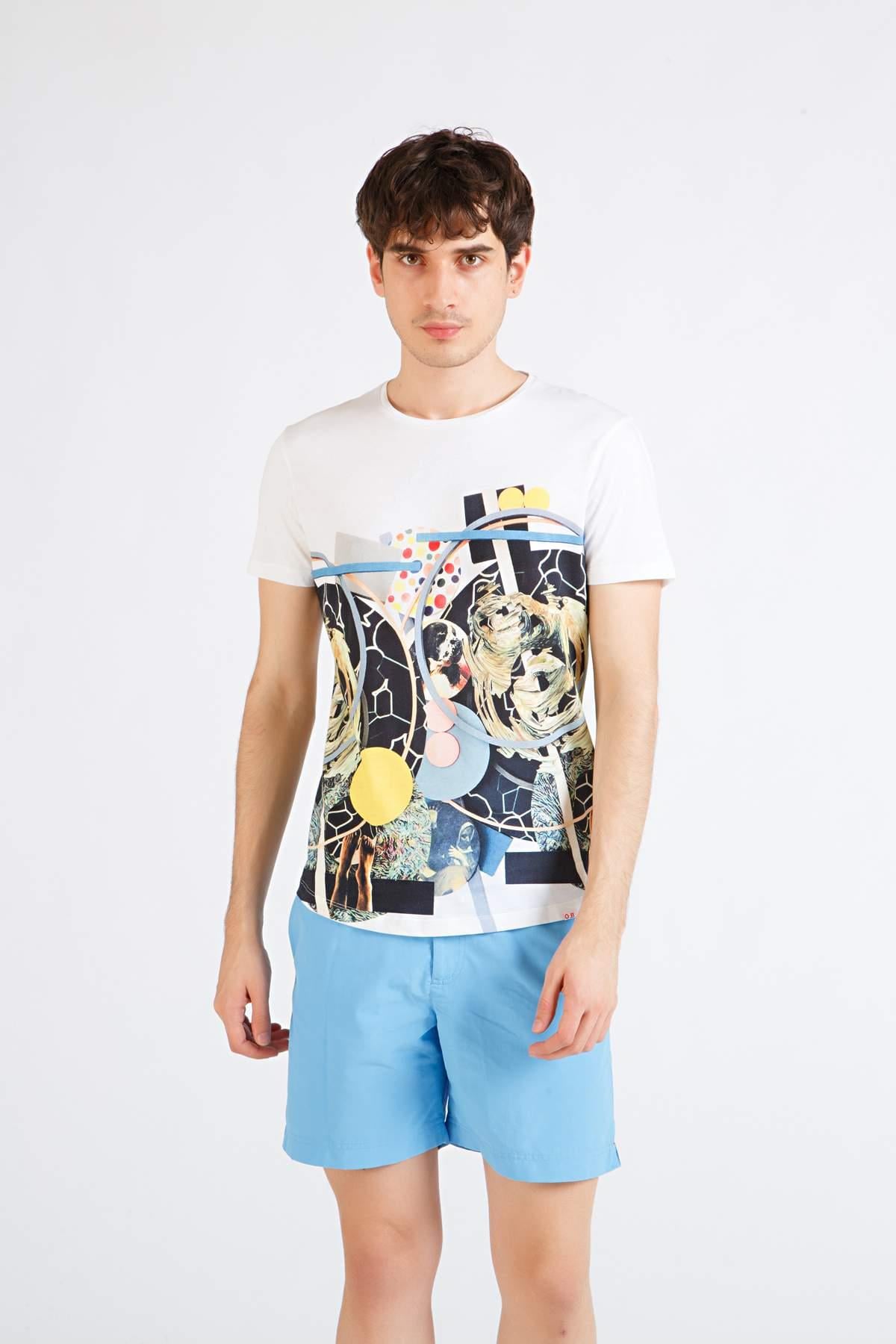 Orlebar BrownORLEBAR BROWN Renkli Desenli Basic T-Shirt