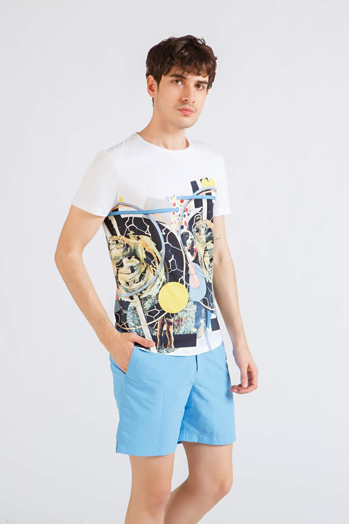 Orlebar BrownORLEBAR BROWN Renkli Desenli Basic T-Shirt