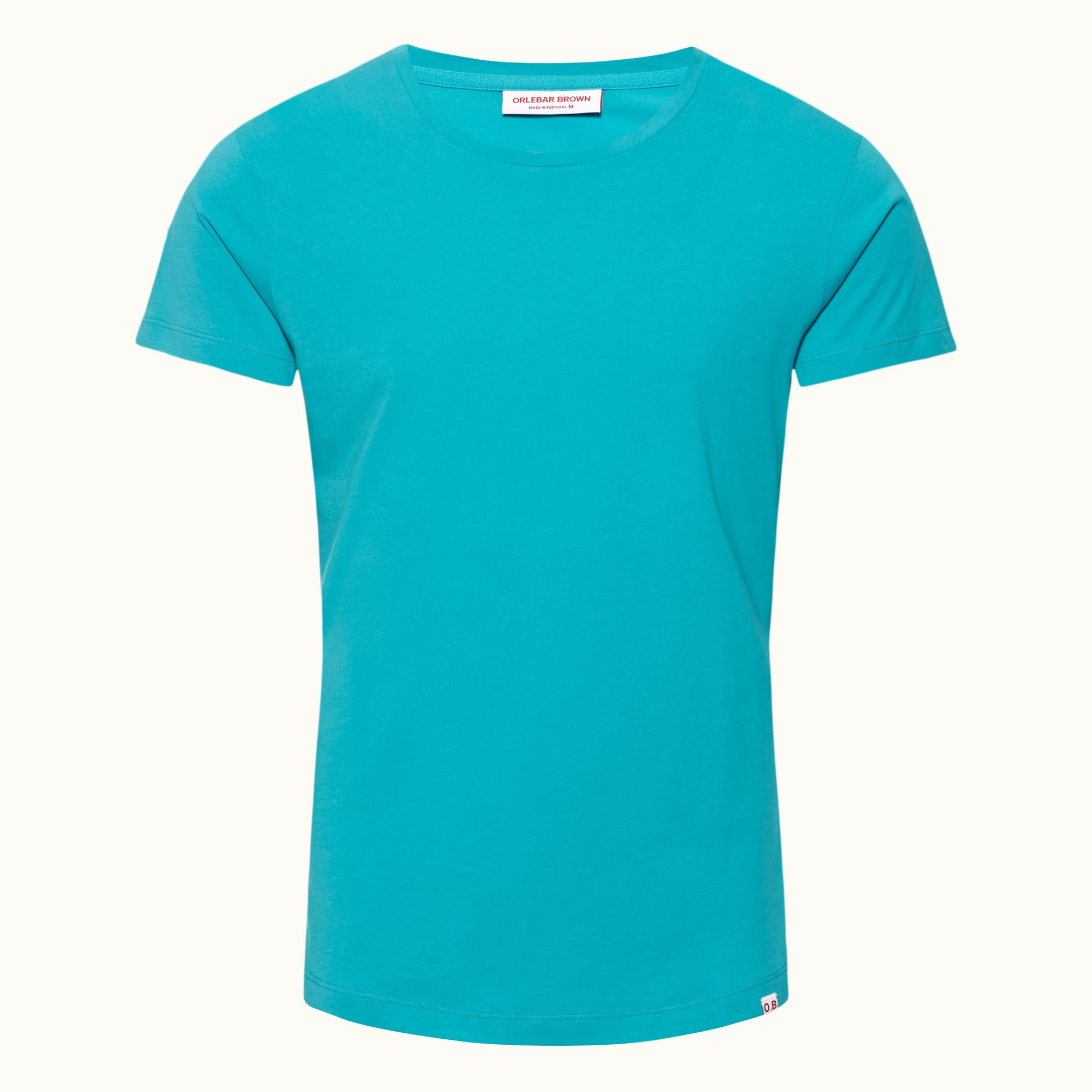 Orlebar BrownTurkuaz Bisiklet Yaka T-shirt